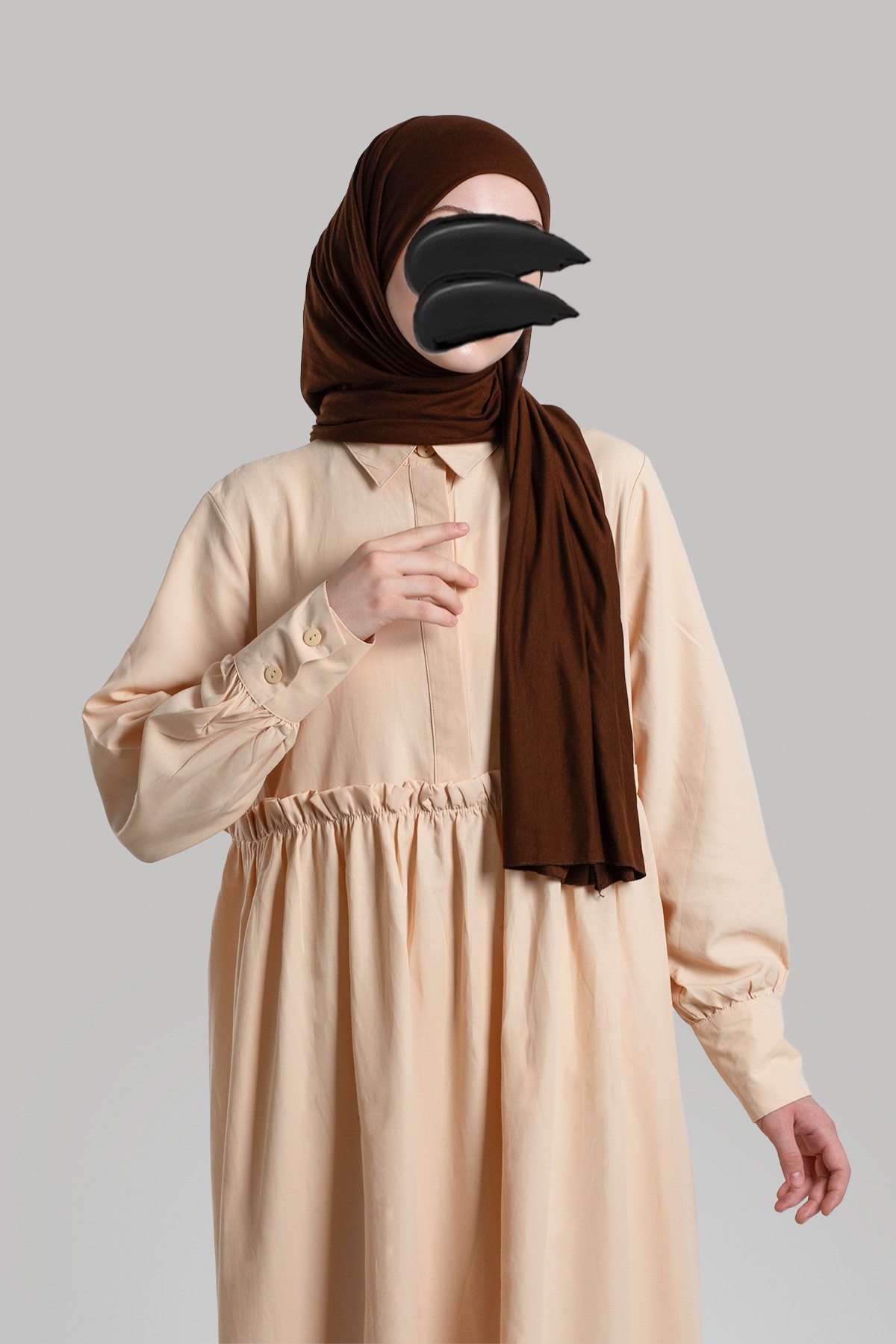Poplin Tesettür Elbise