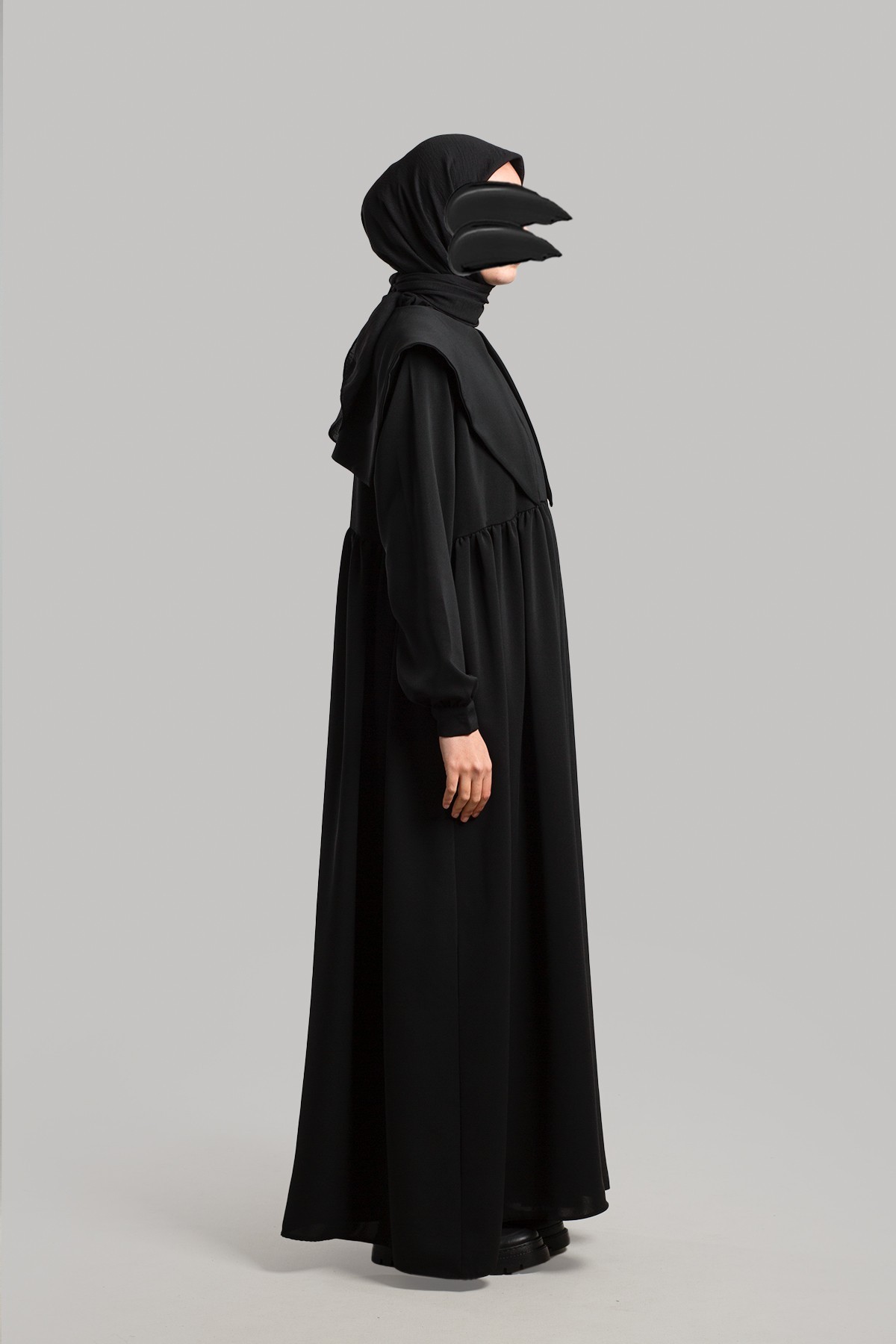 Yakalı Elbise Ferace