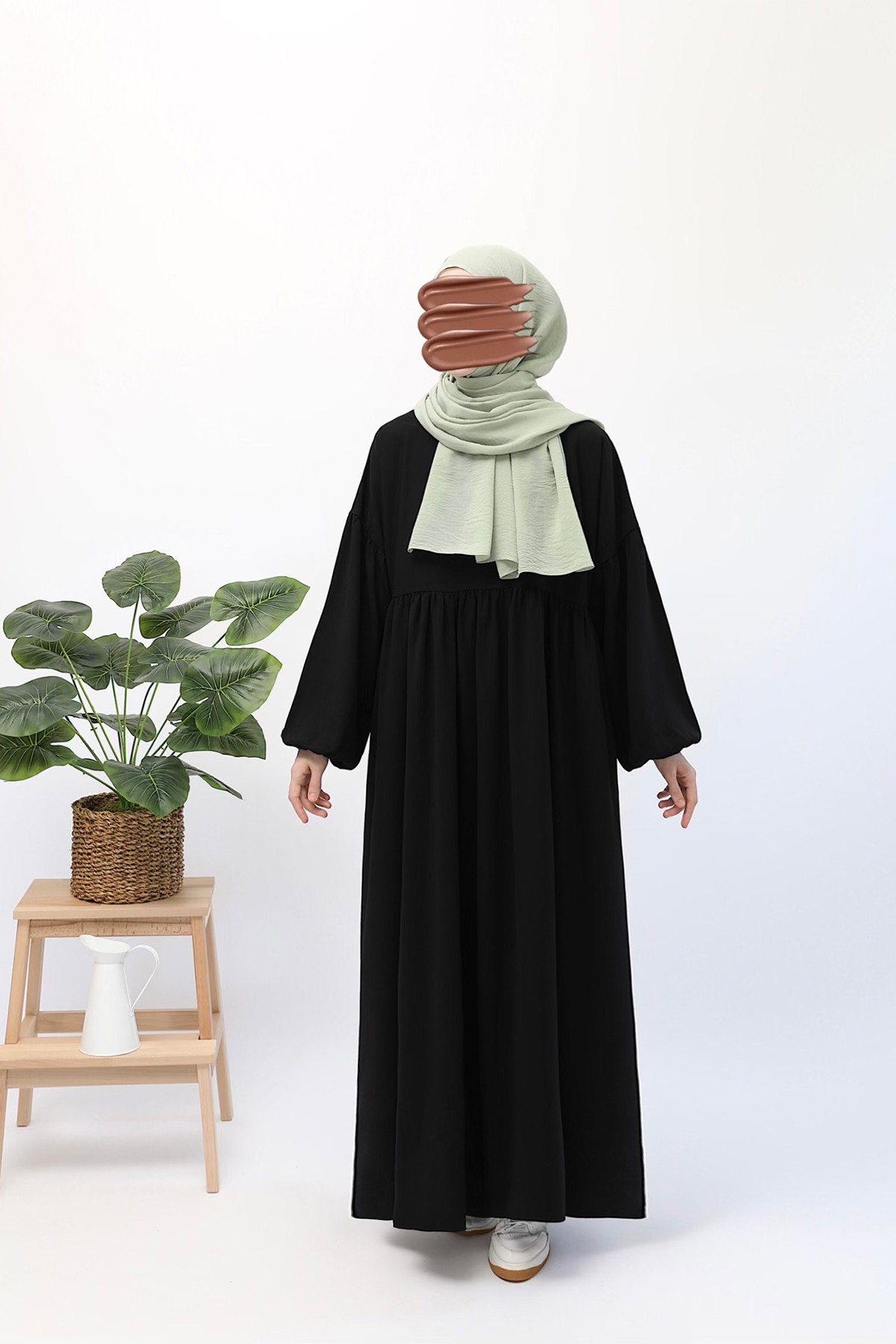 Hijab Elbise Ferace - Siyah