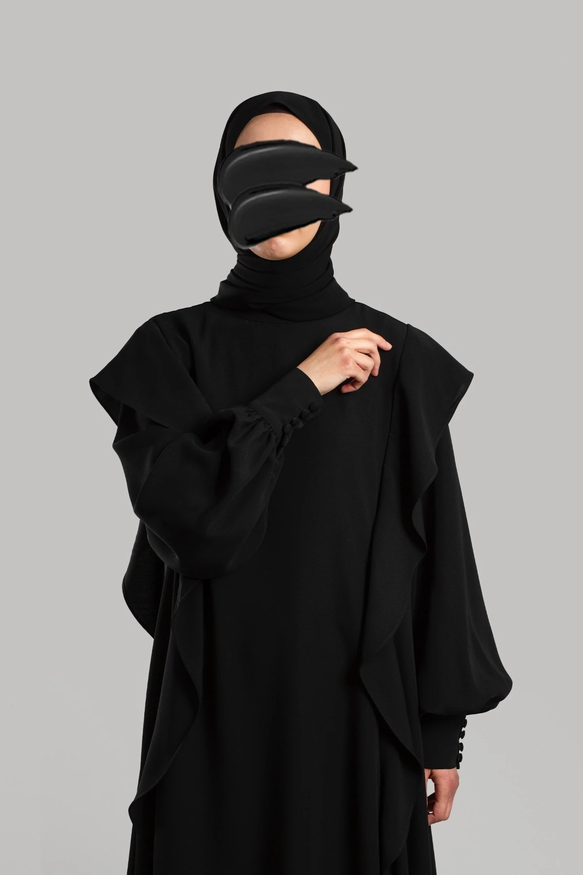 Volanlı Elbise Ferace