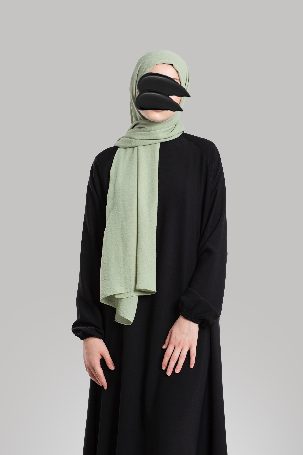 Cazz Krep Büyük Boy Şal - Mint