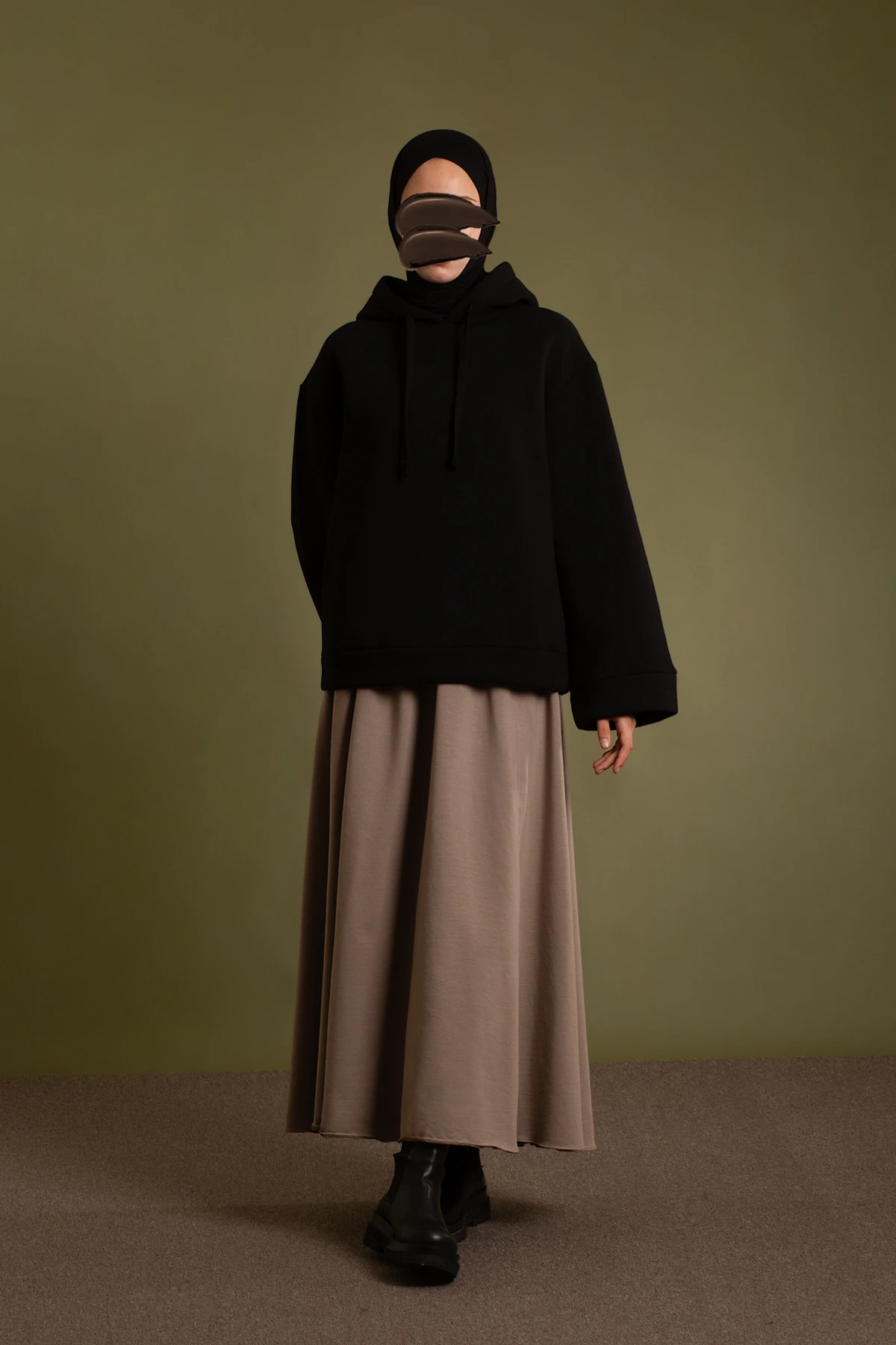 Basic Kapüşonlu Sweatshirt