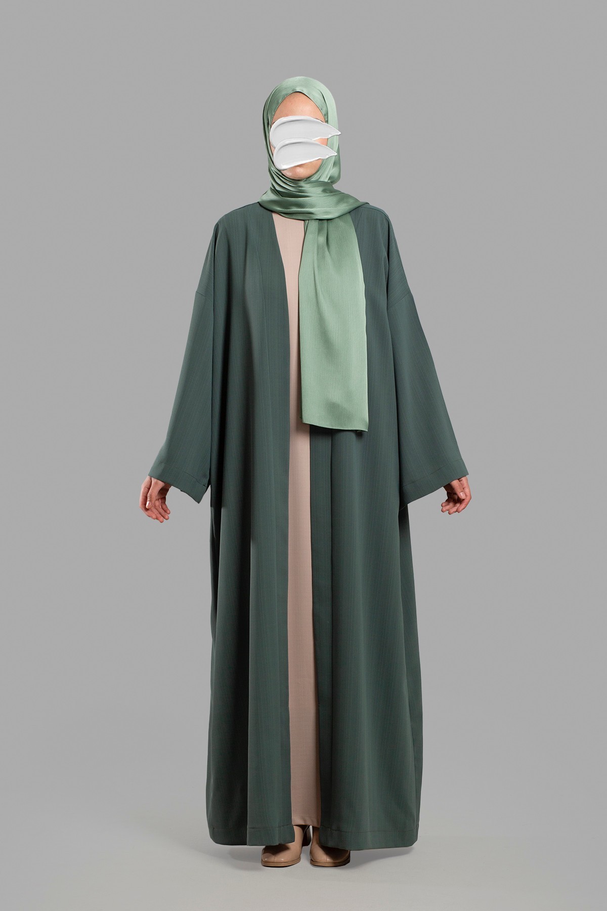 Nour Abaya Takım - Mint