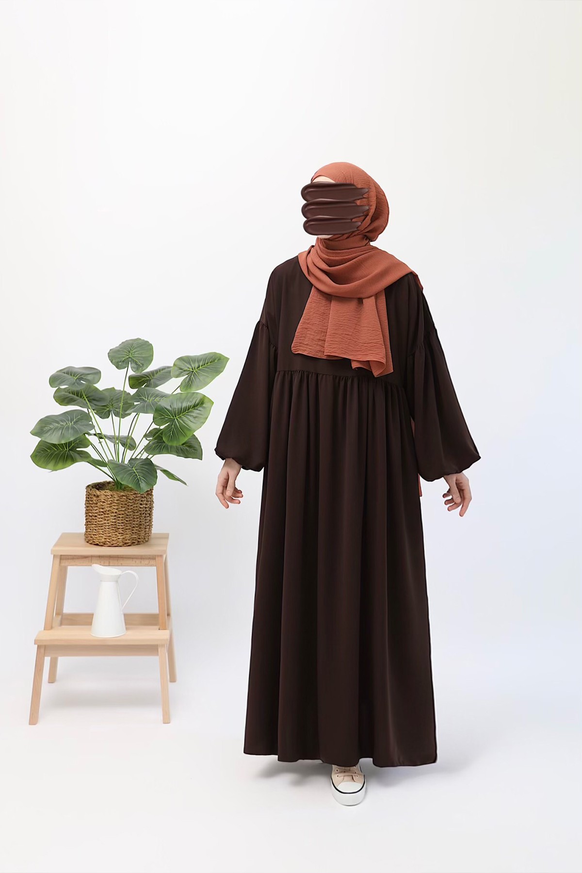 Hijab Elbise Ferace - Acı Kahve
