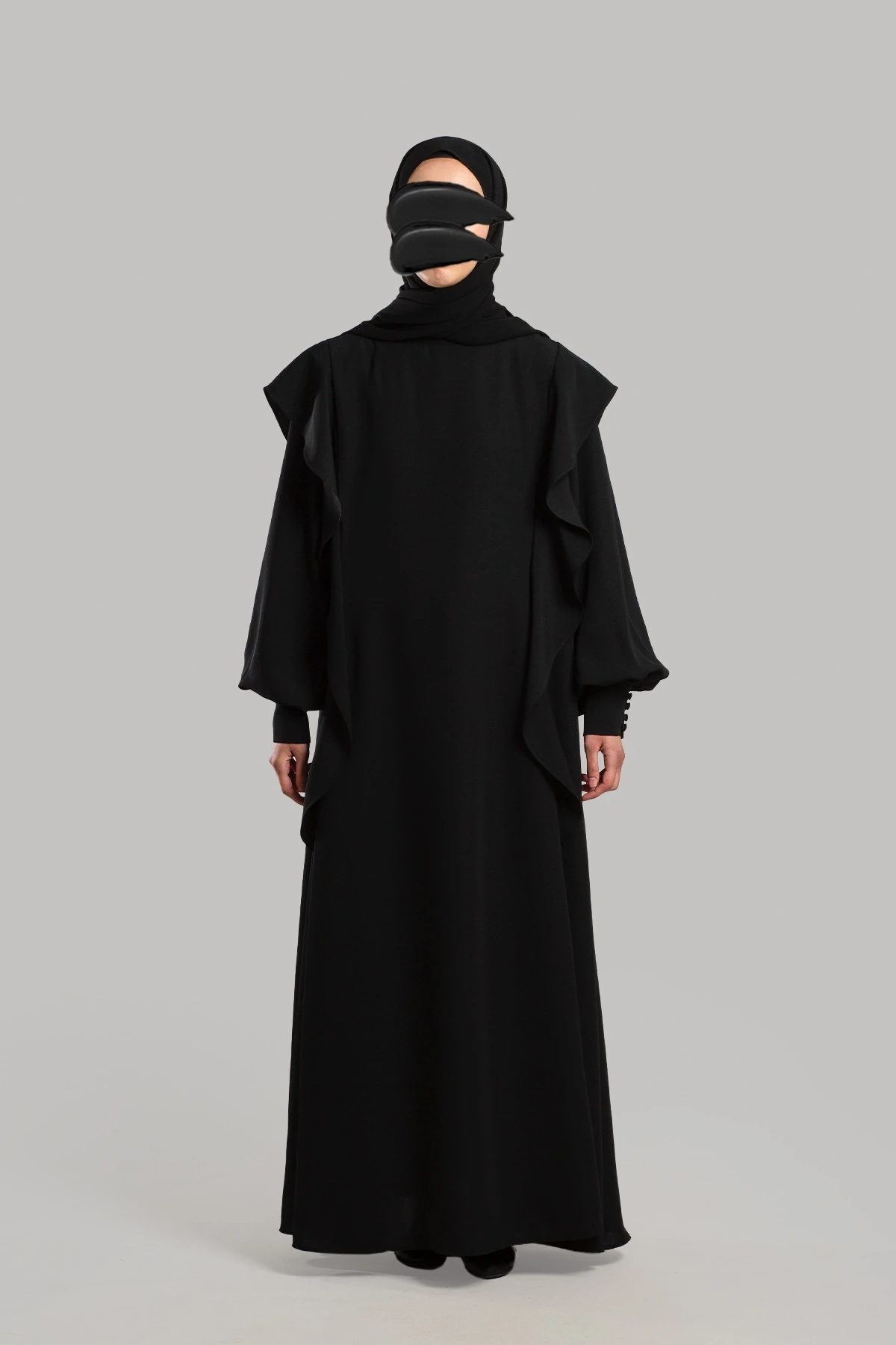 Volanlı Elbise Ferace