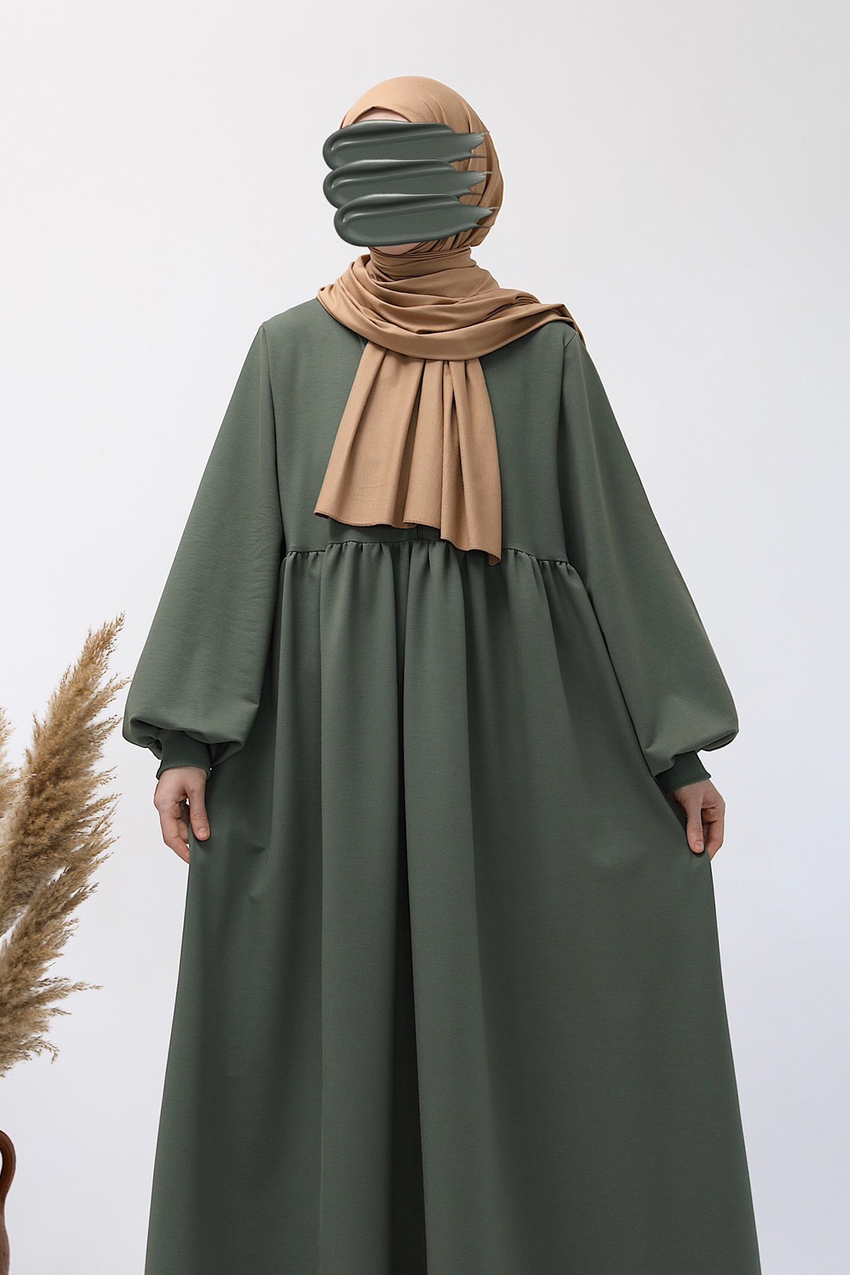 Hijab Sweat Elbise - Mint