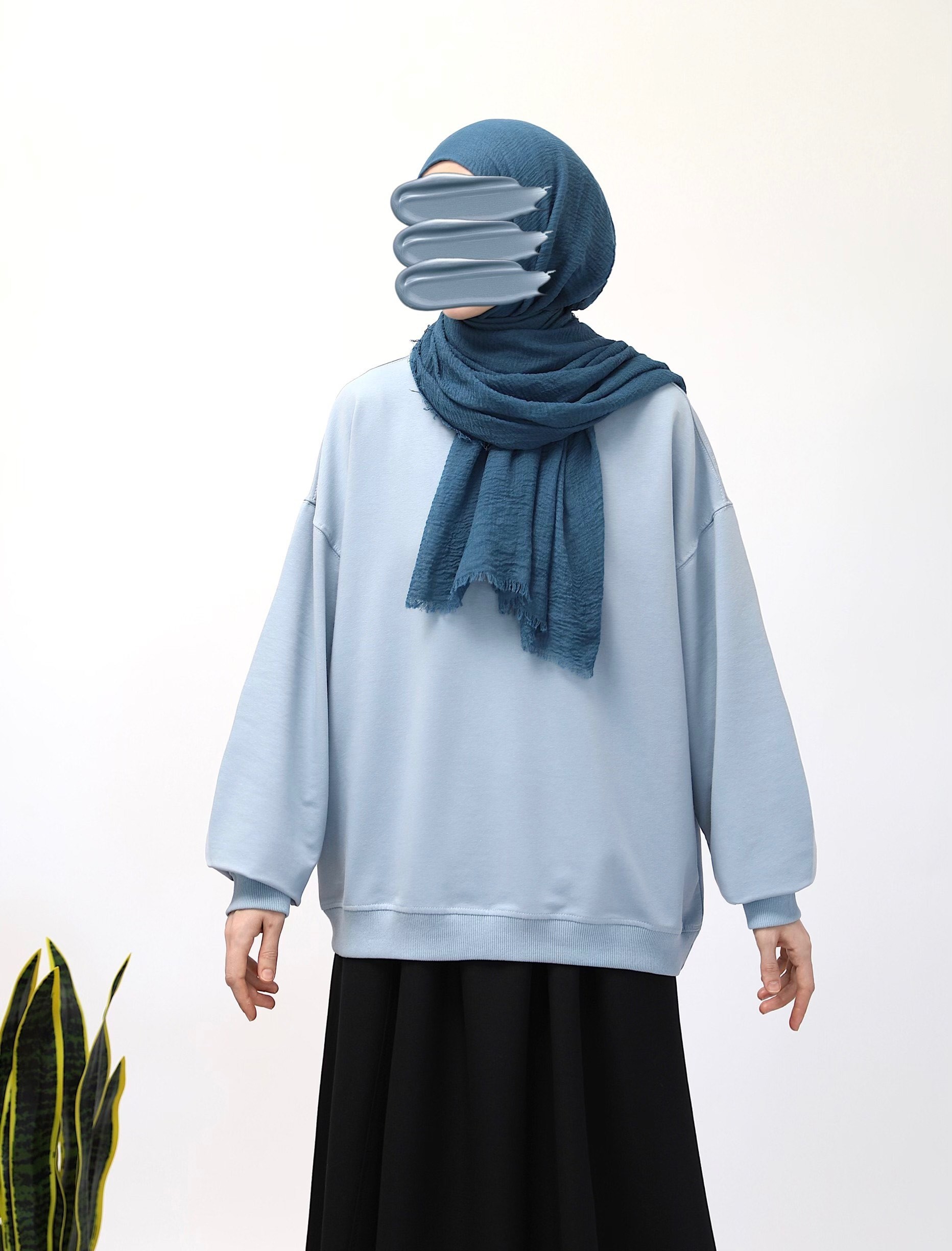 Genç Sweatshirt - Buz Mavisi