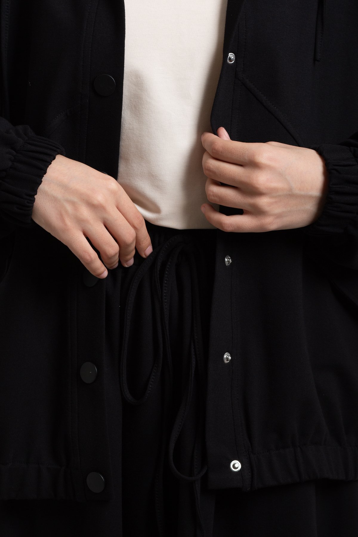 Çıtçıtlı Bomber Sweatshirt