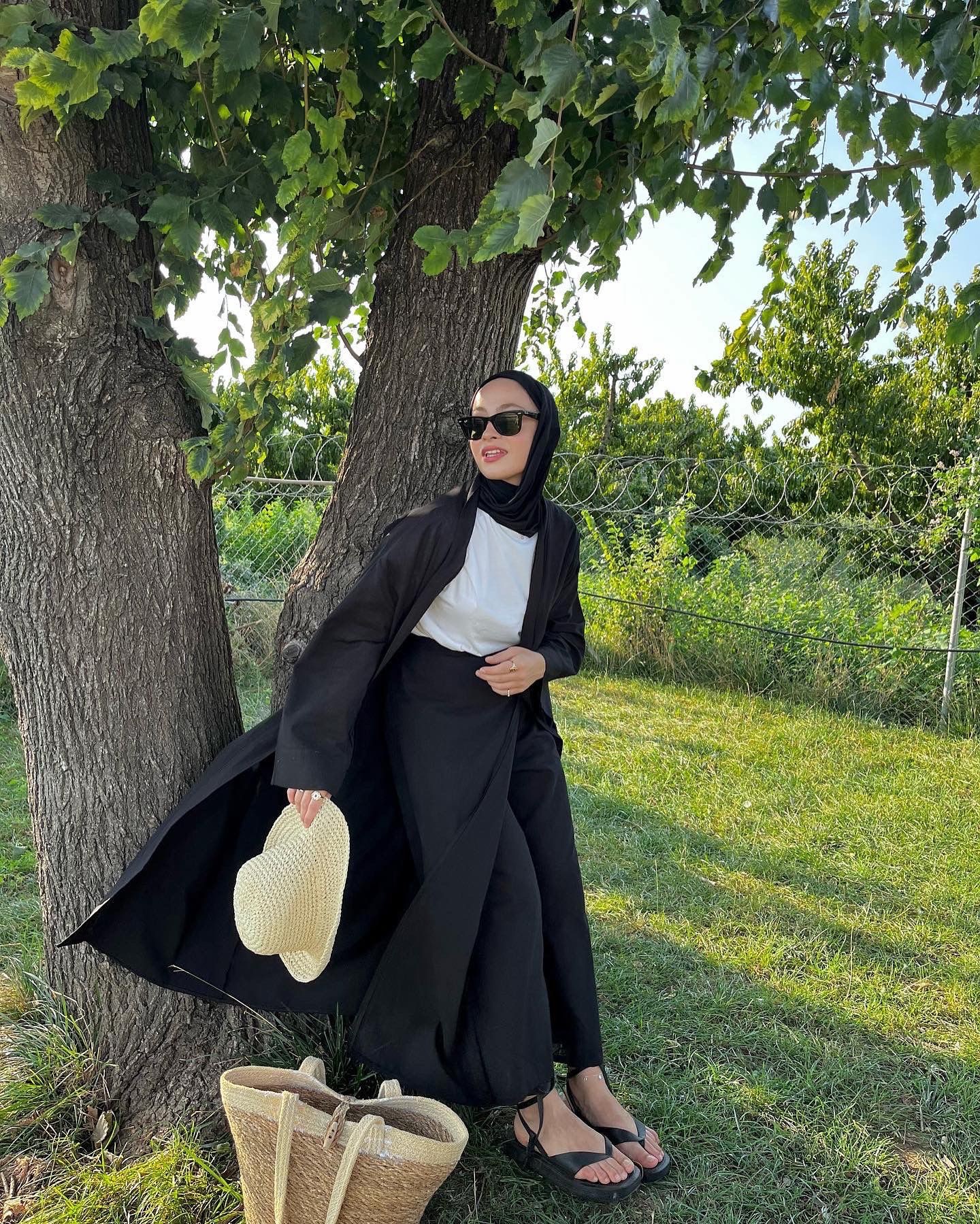 Siyah Keten Kimono