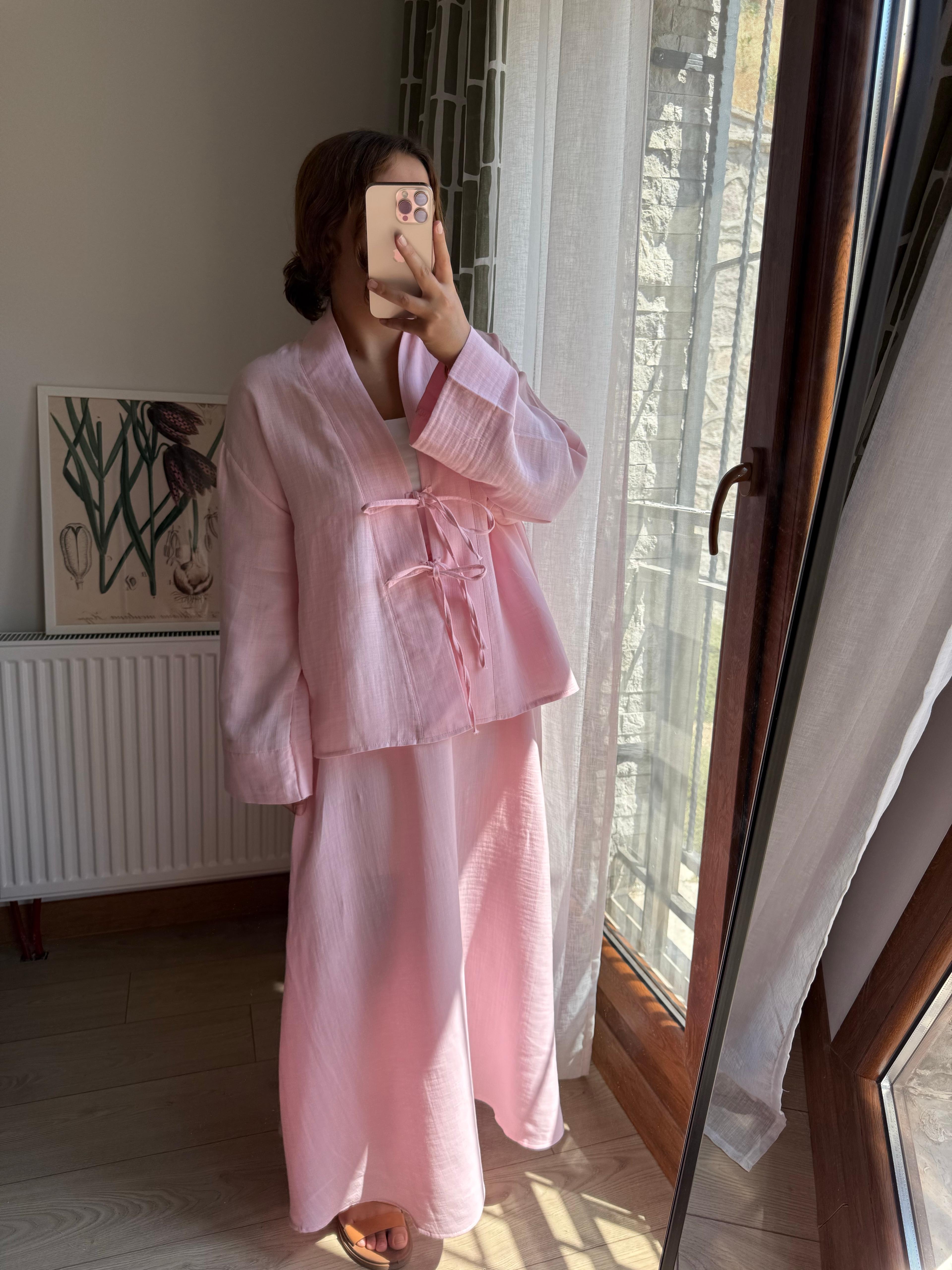 Soft Pembe Müslin Takım