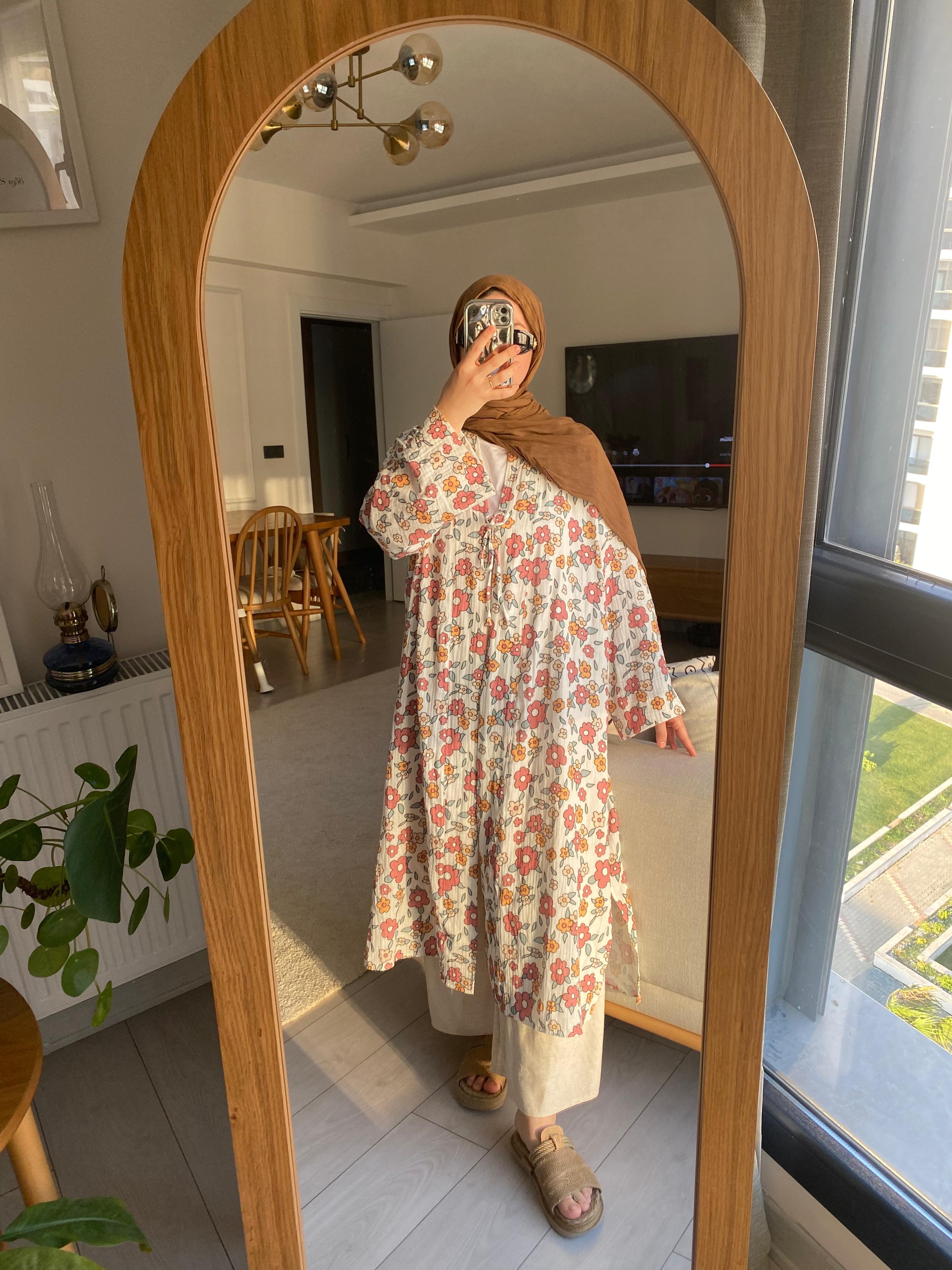 Pudra Uzun Müslin Kimono