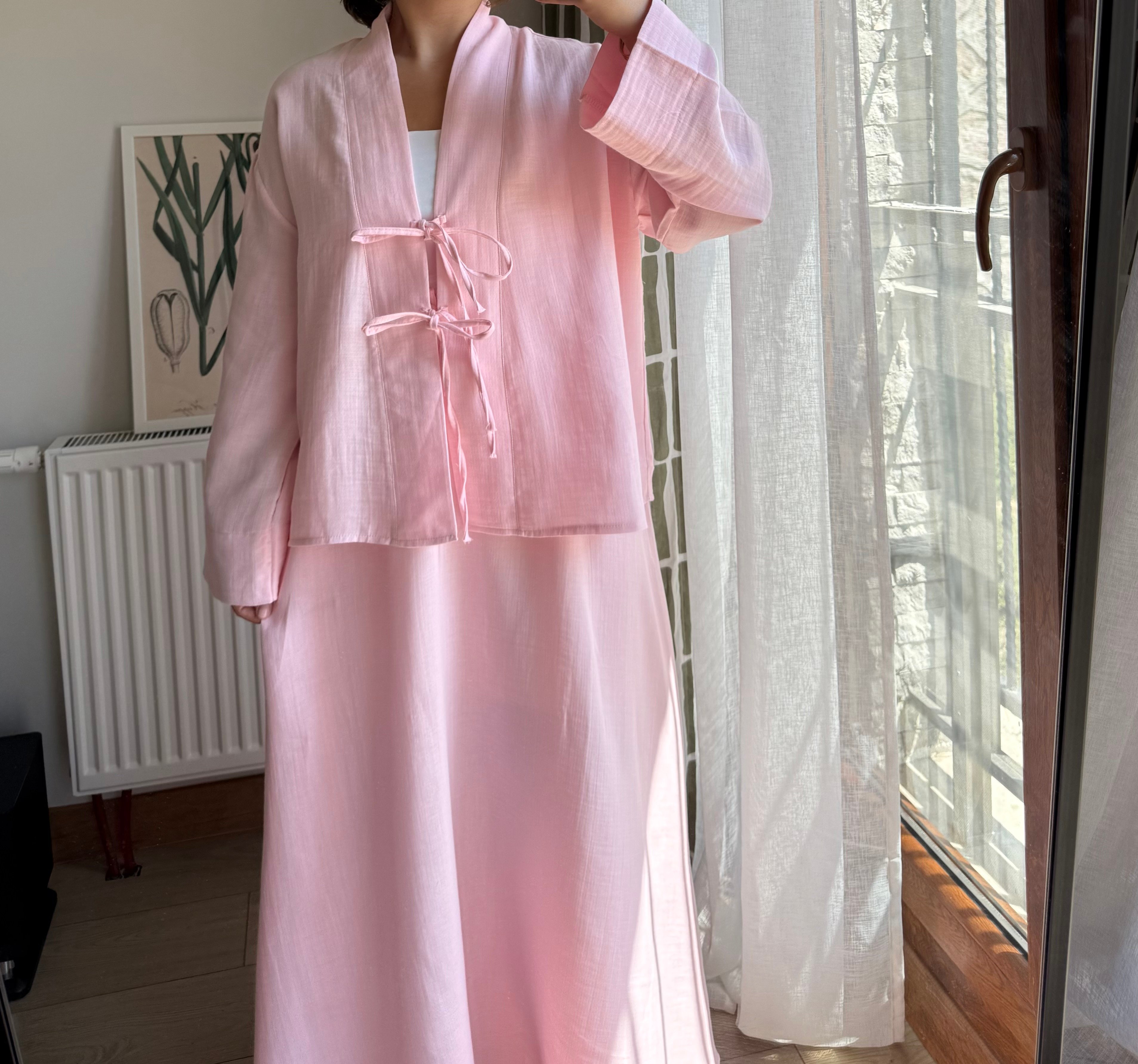 Soft Pembe Müslin Takım
