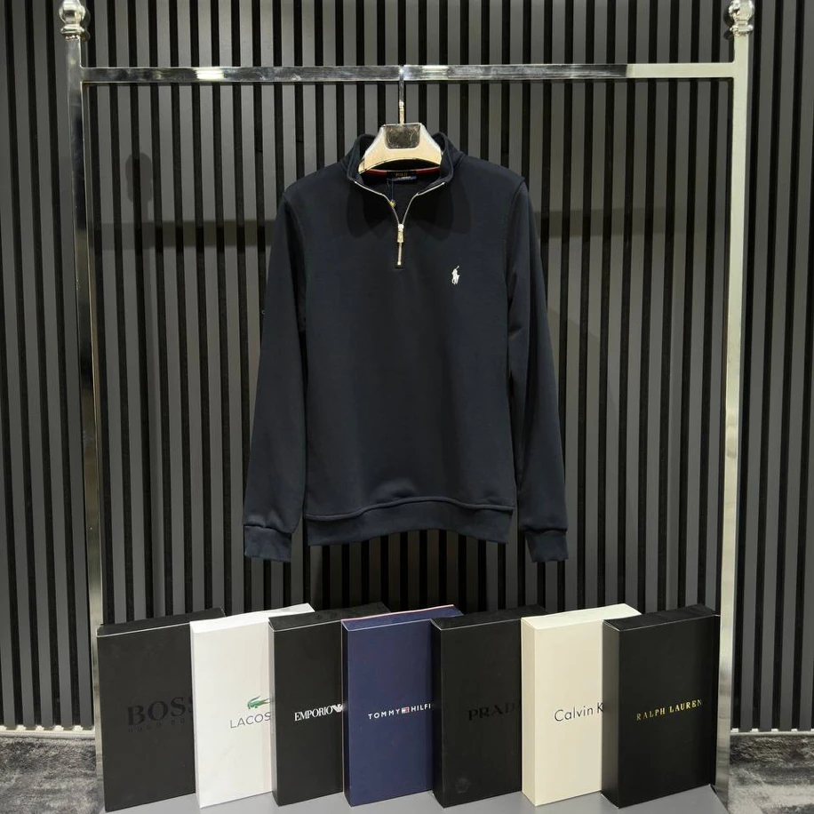 POLO LACİVERT PREMİUM YARIM FERMUARLISWEATSHİRT