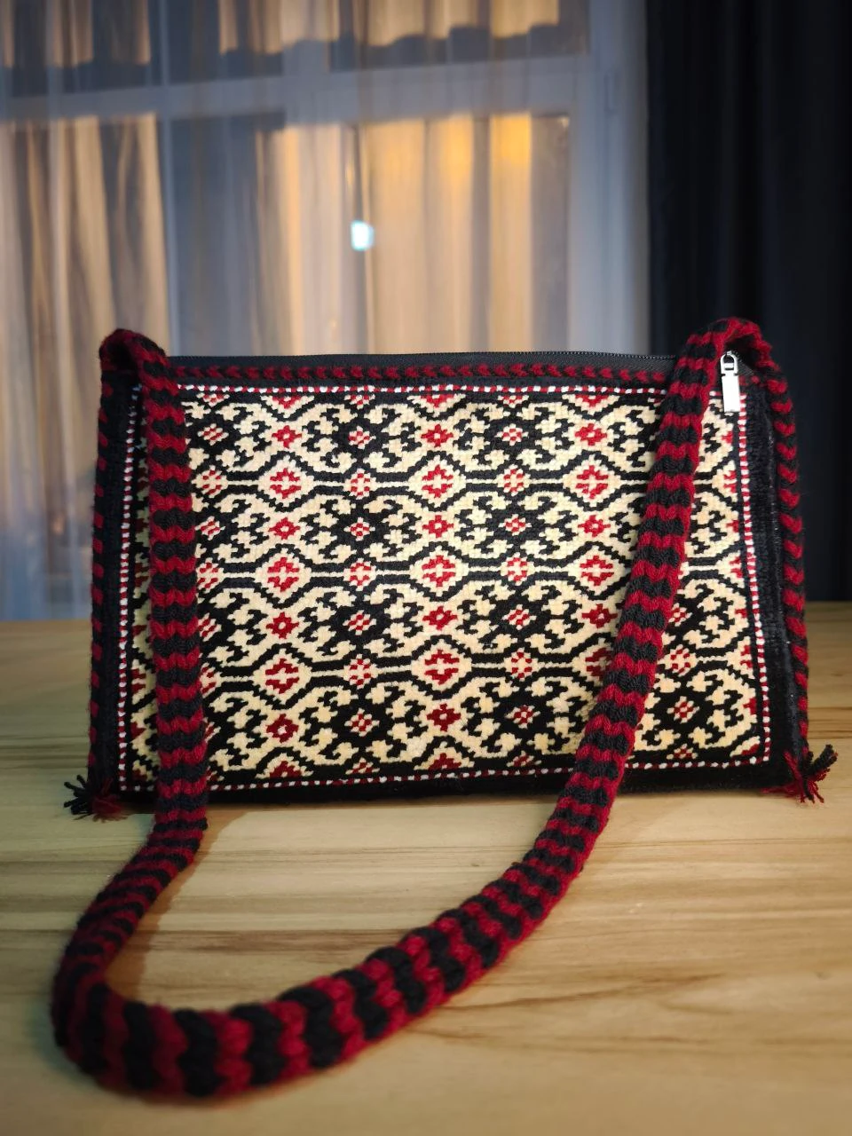 İpek El Dokuma Türkmen Çantası – Göli/Gülli Motifli