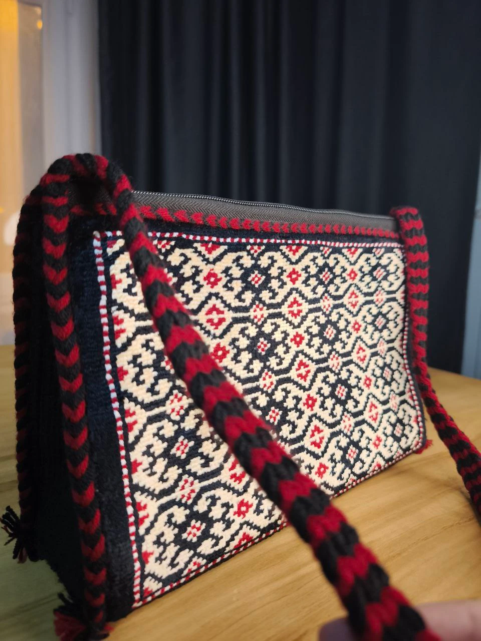 İpek El Dokuma Türkmen Çantası – Göli/Gülli Motifli