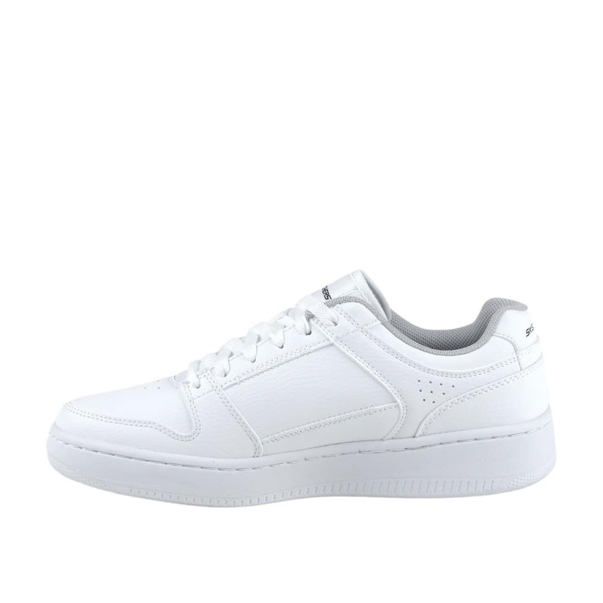 Erkek Sneaker ( Günlük) 232478 WHT Skechers SPORT COURT 92 - VISTAWAY White Knit Mesh- Silver Trim