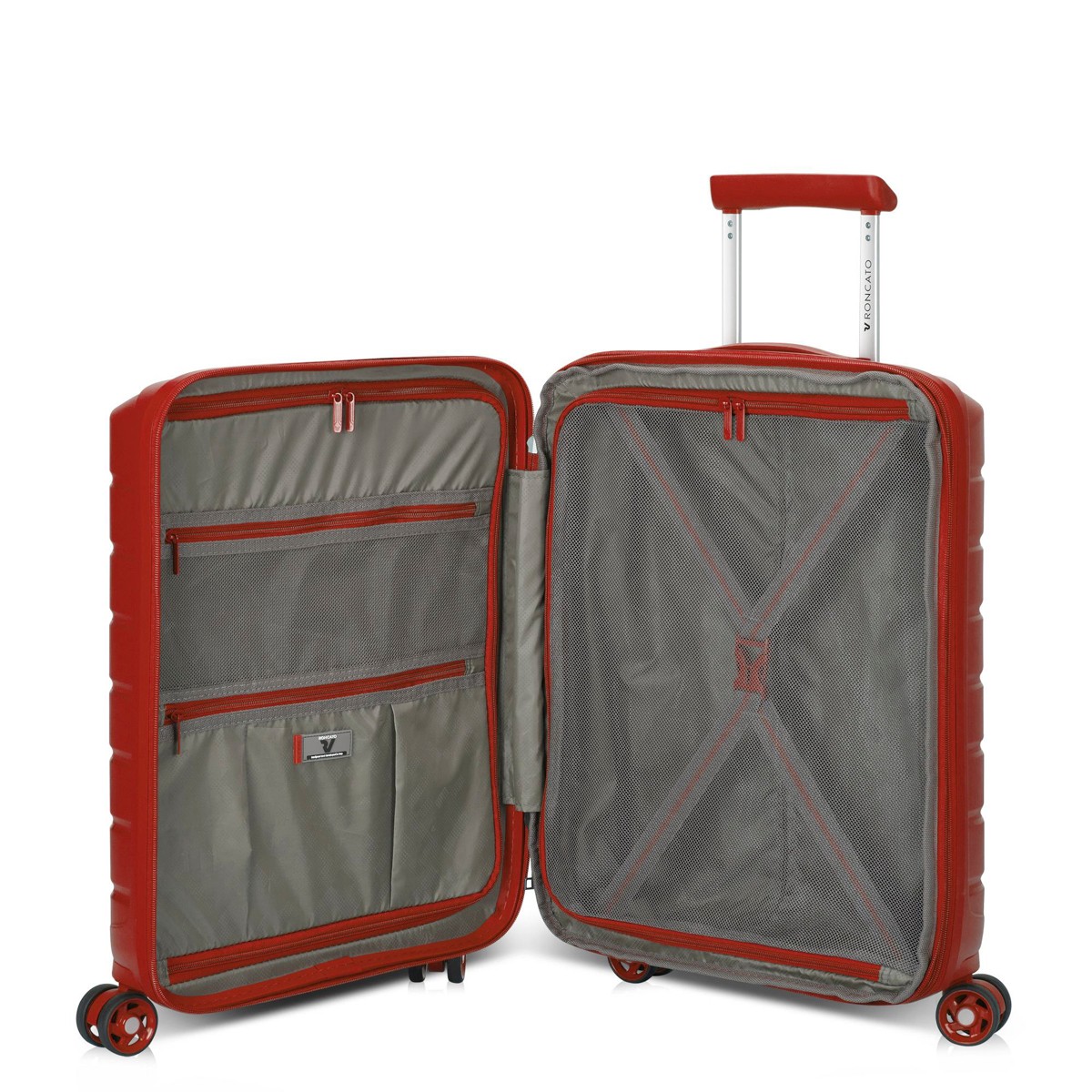 41818309 Roncato B-Flying Carry-On Spinner Expandable 55 Cm Rosso