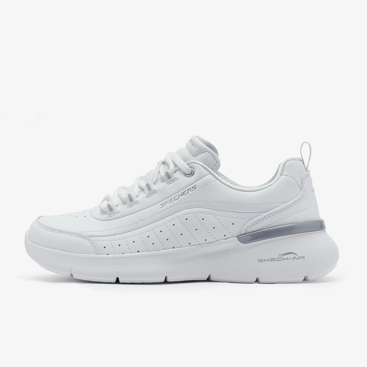 150373 WSL Skechers SKECH-AIR DYNAMIGHT 2.0 - MODERN GLİMPSE White/Silver Knit - White/Silver Knit