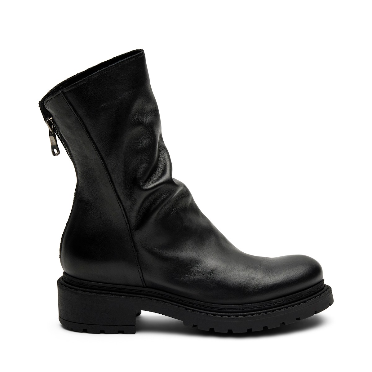 84L1 Frau CALF Biket Boot Nero