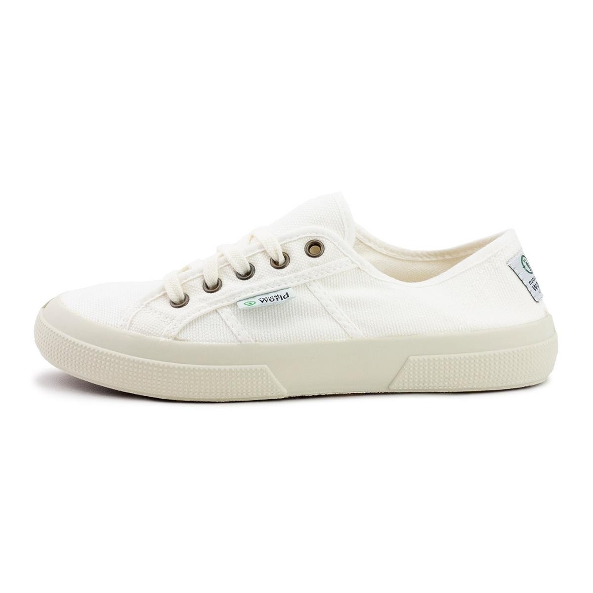 Kadın Sneaker ( Günlük) 901-505 BASQUET TINTADO Natural World Blanco