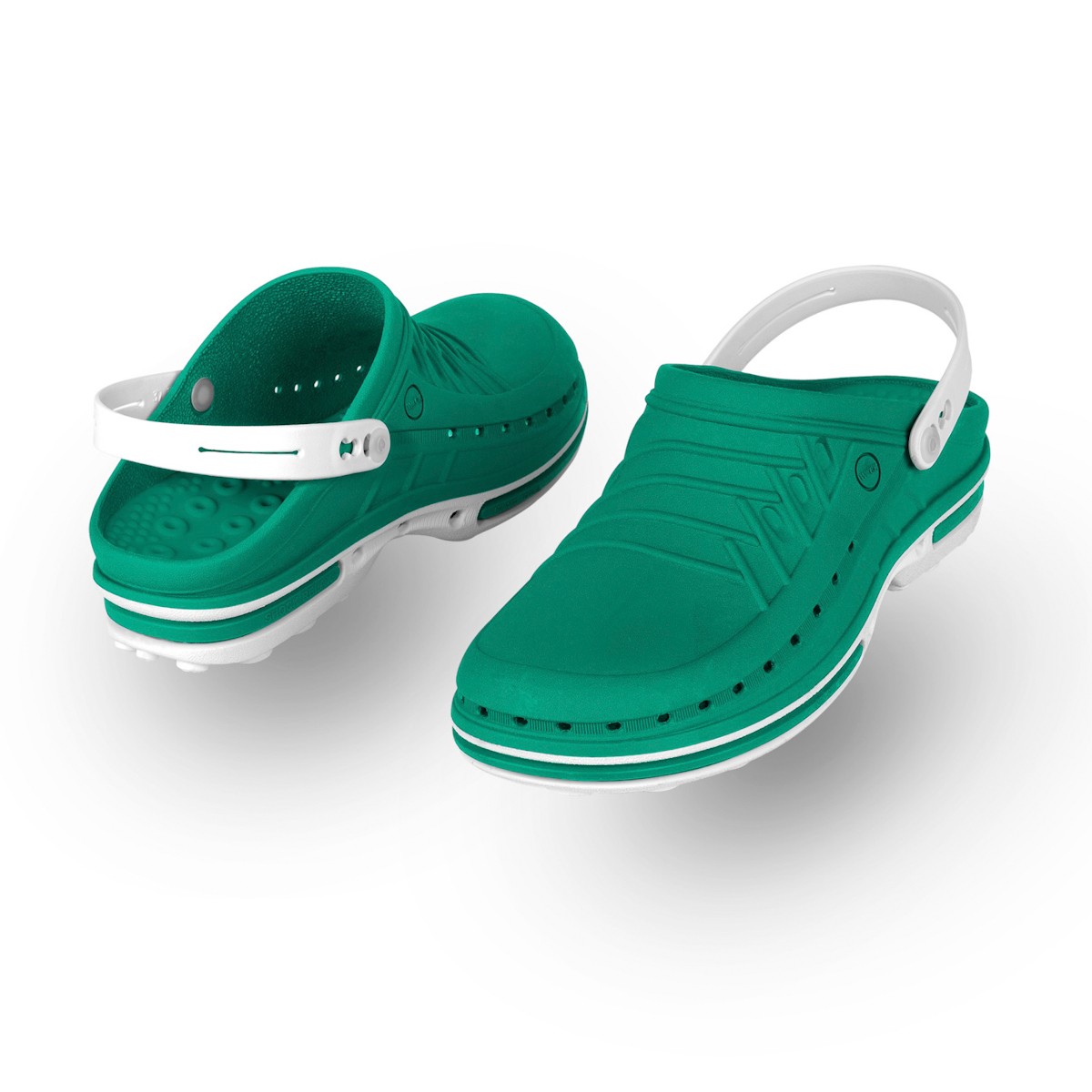 10004368 Wock CLOG 06 + STRAP White/Green