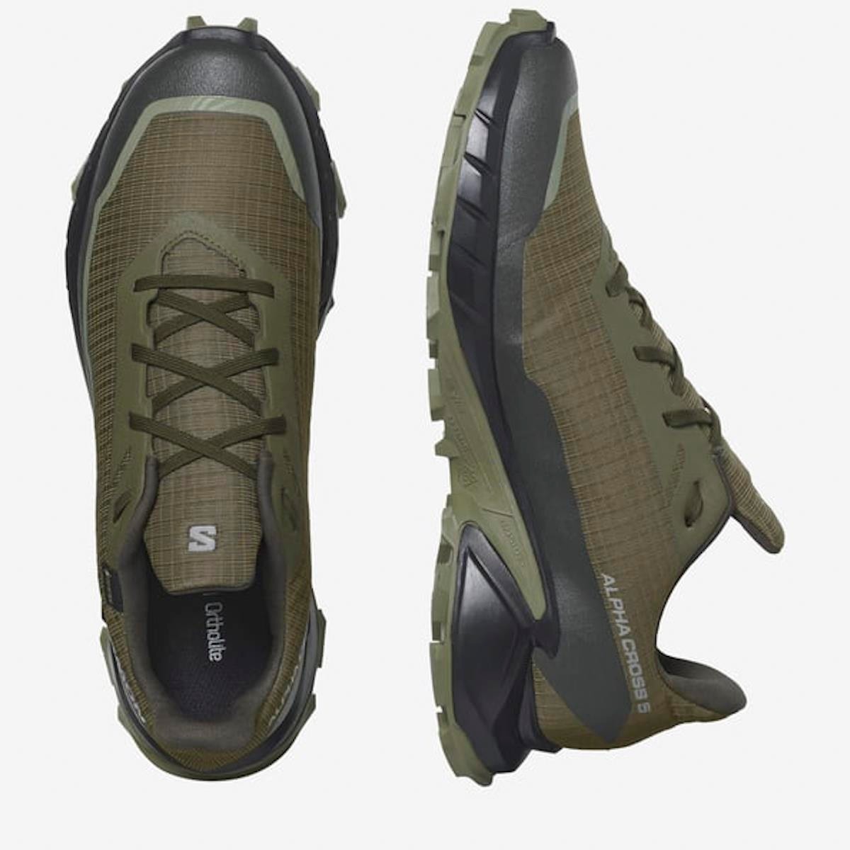 Erkek Outdoor L47310300 SALOMON ALPHACROSS 5 GTX Olive Night-Black-Deep Lichen Green