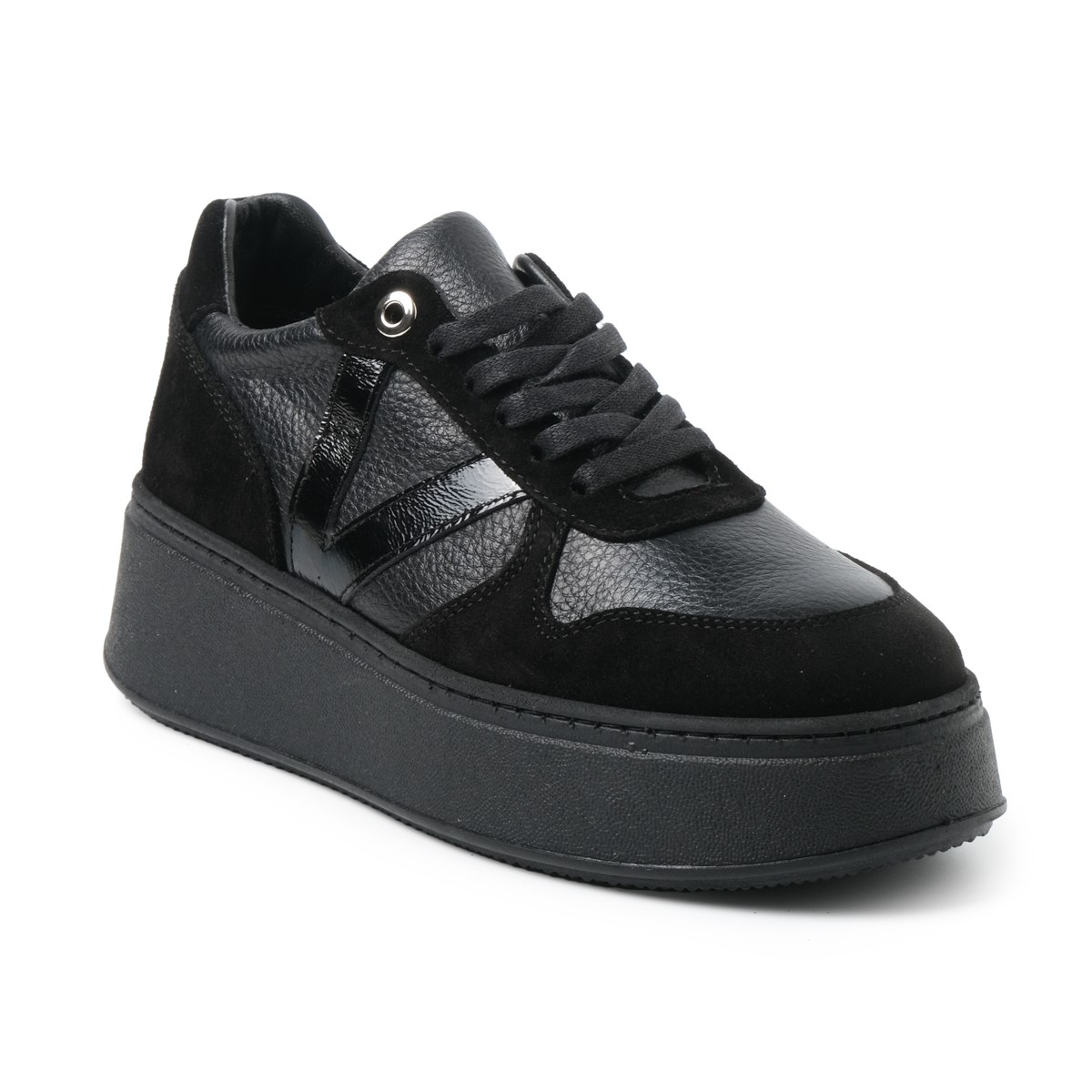 Kadın Sneaker ( Günlük) RD-5943 John May SÜET SİYAH KOMBİN