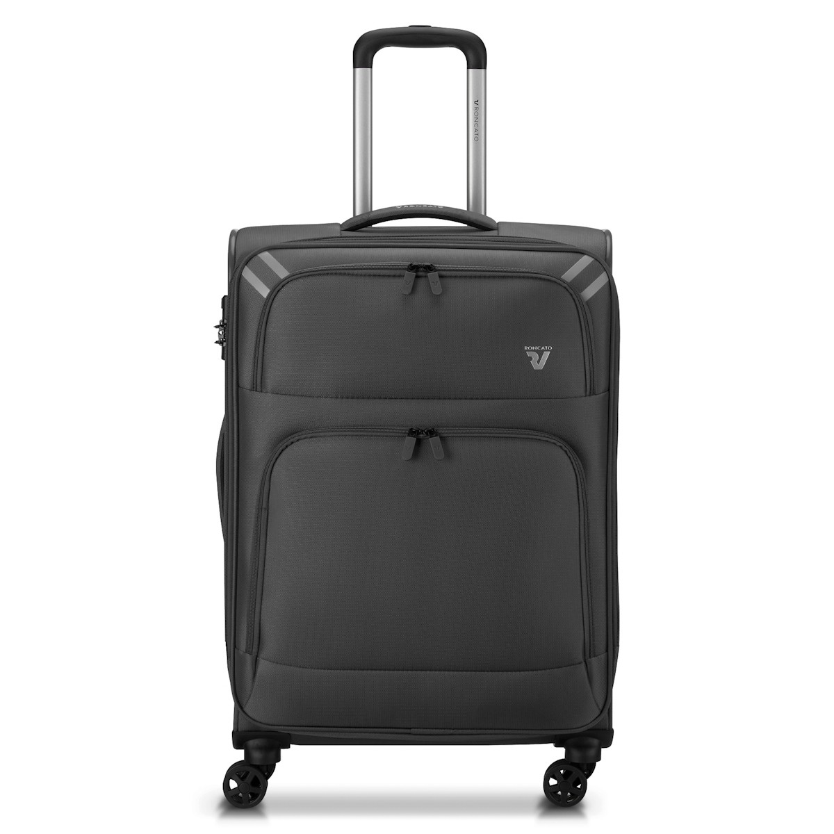 Unisex Valiz 41306201 Roncato Twin Trolley Medıo 4R Nero