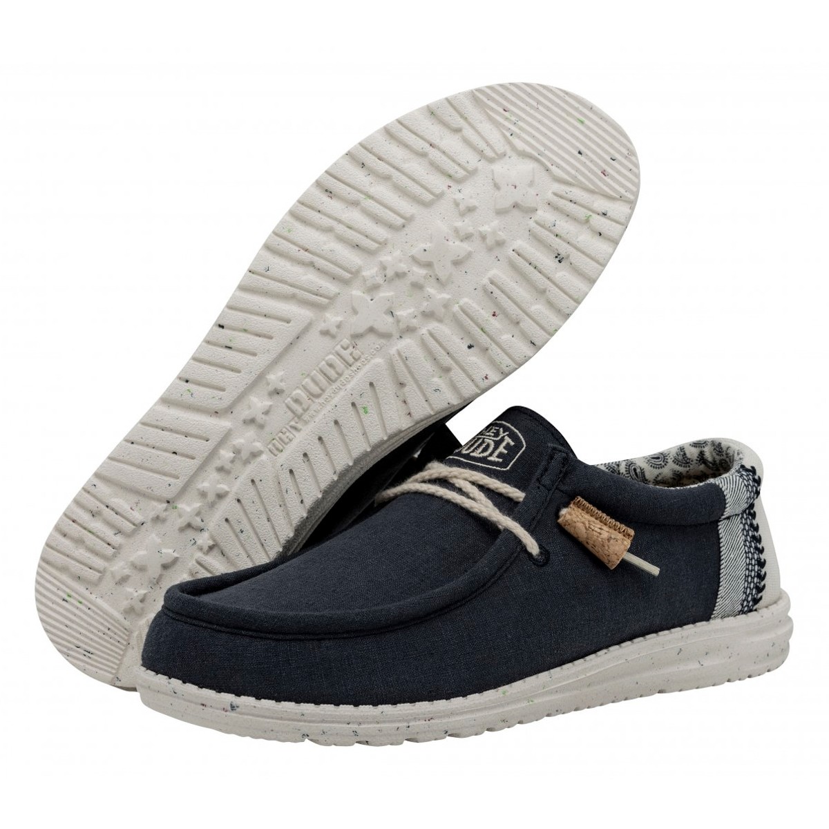 Erkek Sneaker ( Günlük) HD.40015  Hey Dude Wally Break Stitch 410 Navy