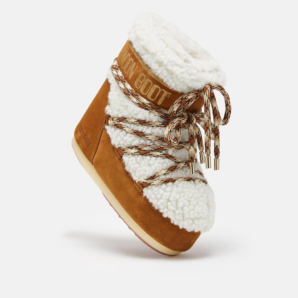 Kadın  80D1409580-MA03 Moon Boot Icon Low Shearling Whisky-Off White