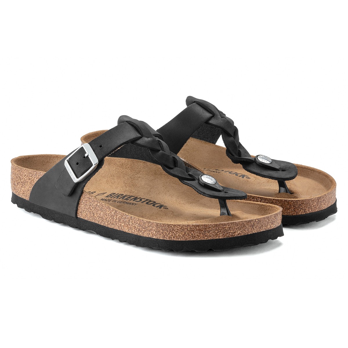 1021349 Birkenstock GIZEH LEOI BRAIDED Black