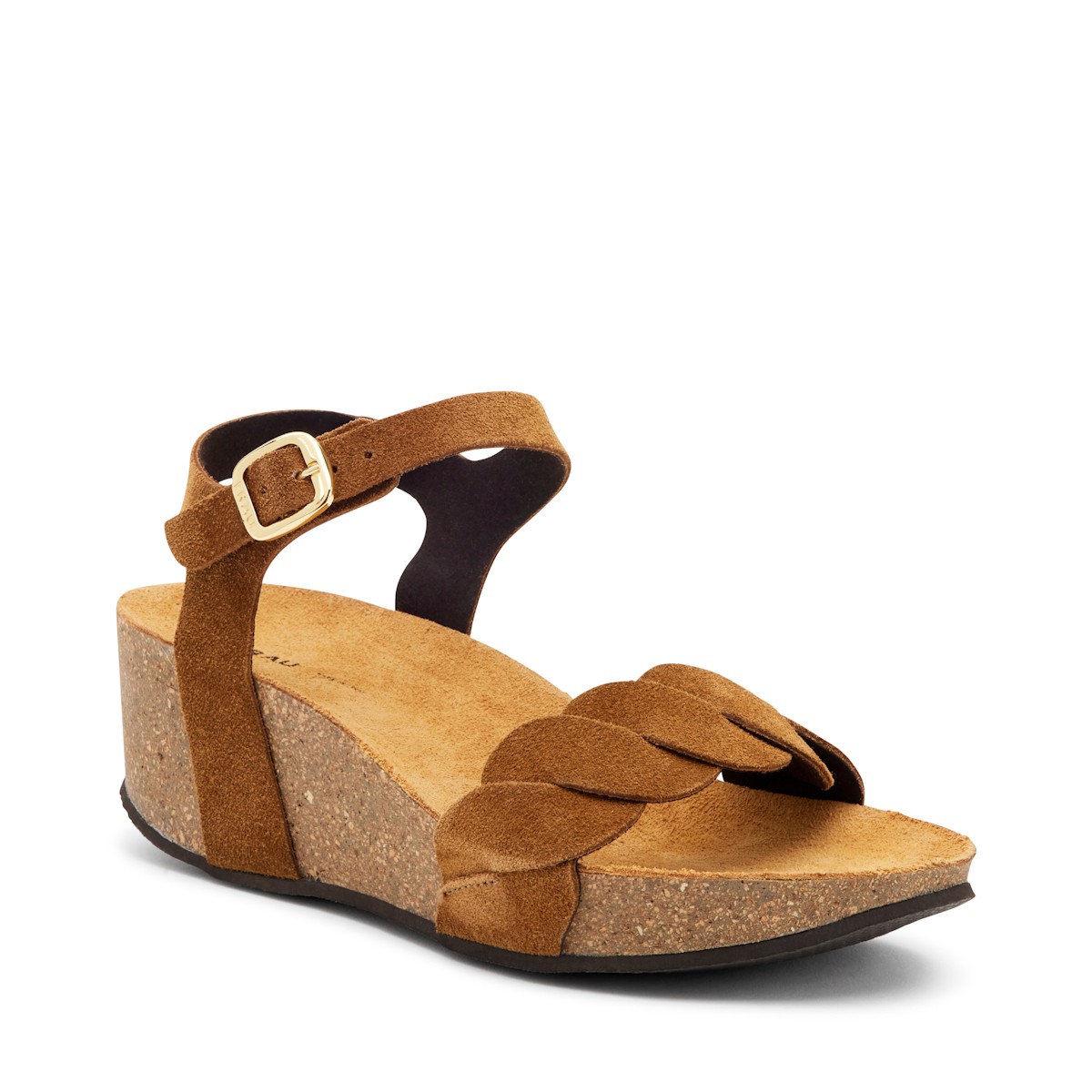 Kadın Sandalet 59D3 Frau SUEDE-S Leather Sigaro