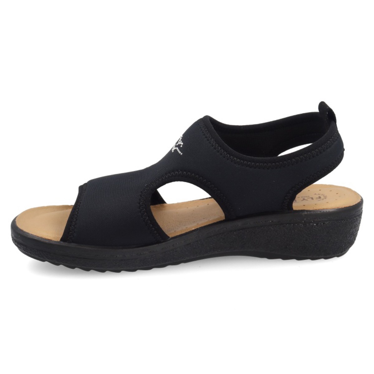 55 E71 LB  Fly Flot CLOTH Sandal  Black