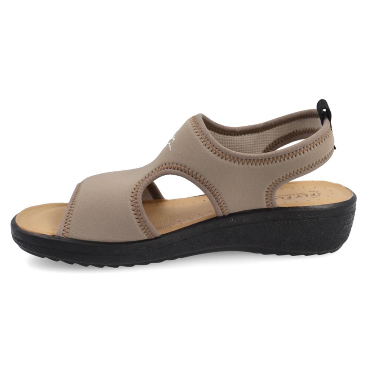 55 E71 LB  Fly Flot CLOTH WOMAN SANDAL Taupe