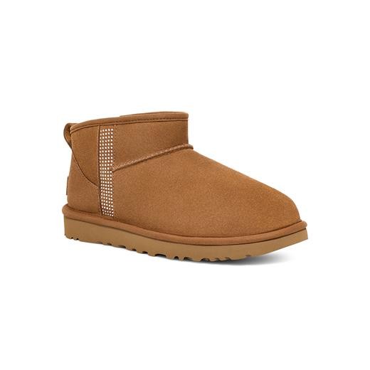 Kadın Bot 1153777 UGG W CLASSIC ULTRA MINI BLING CHESTNUT (TABA)