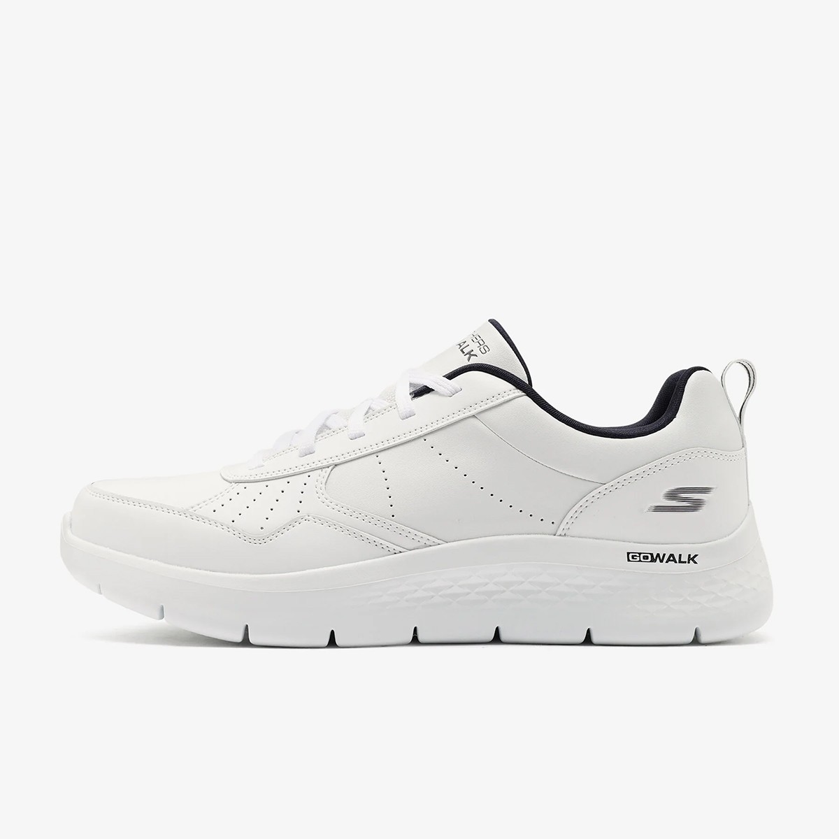 216499TK WNV Skechers GO WALK FLEX- STEADY UP White/Navy Synthetic