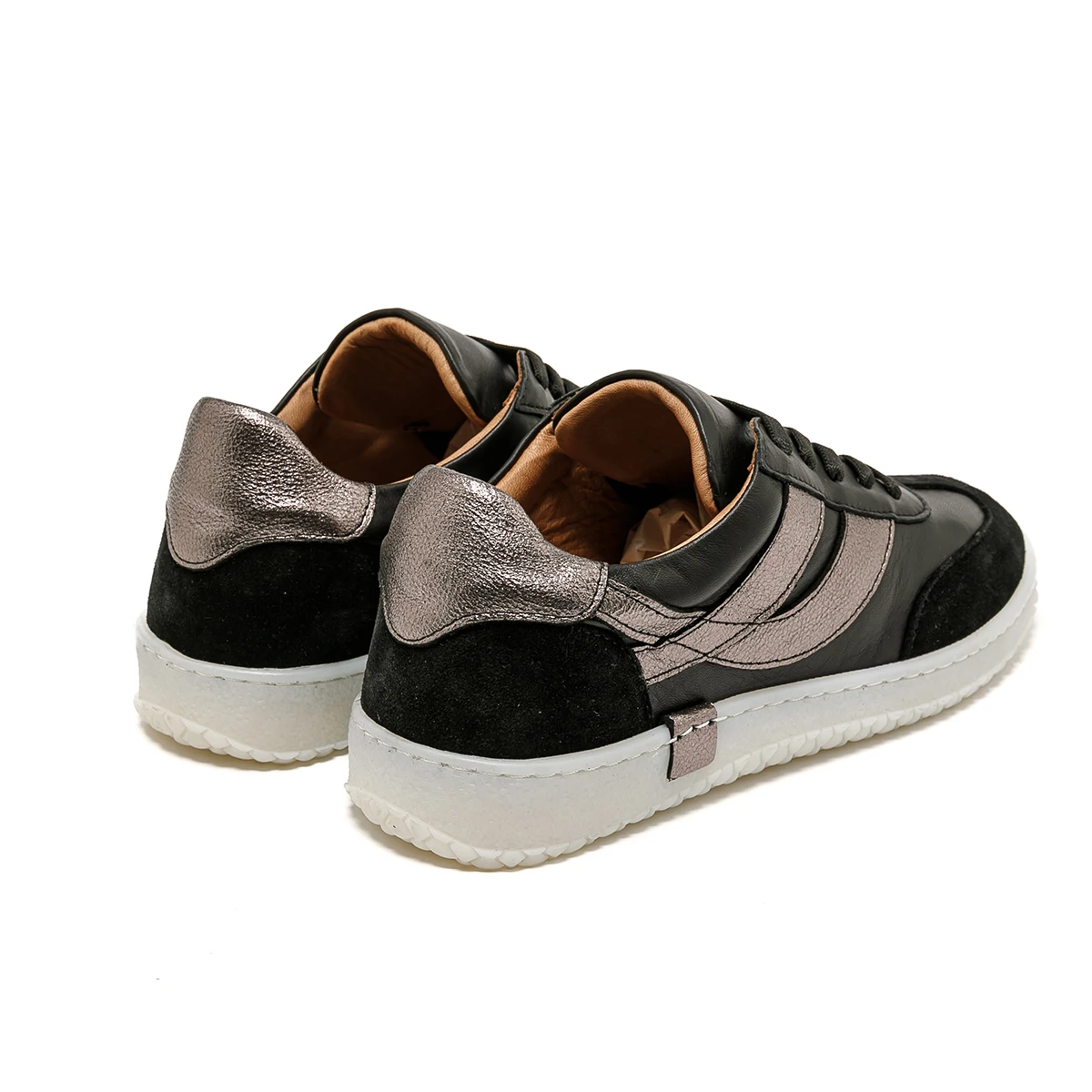 RC-25Y-055-M2004 John May Siyah Süet-Siyah Cilt-Siyah Rugan