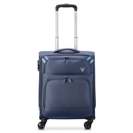 Unisex Valiz 41306323 Roncato Twin Trolley Cabına 4R Exp. Ryanaır Blu notte