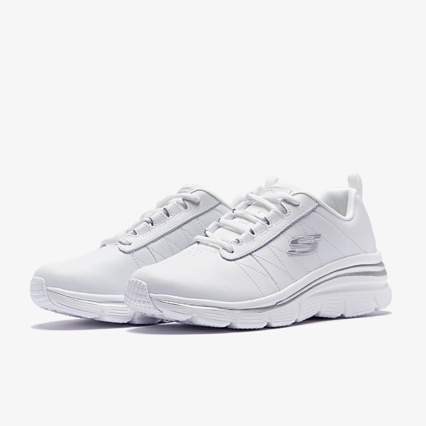 Kadın Sneaker ( Günlük) 149473TK WSL Skechers ON FIT - EFFORTLESS White Silver