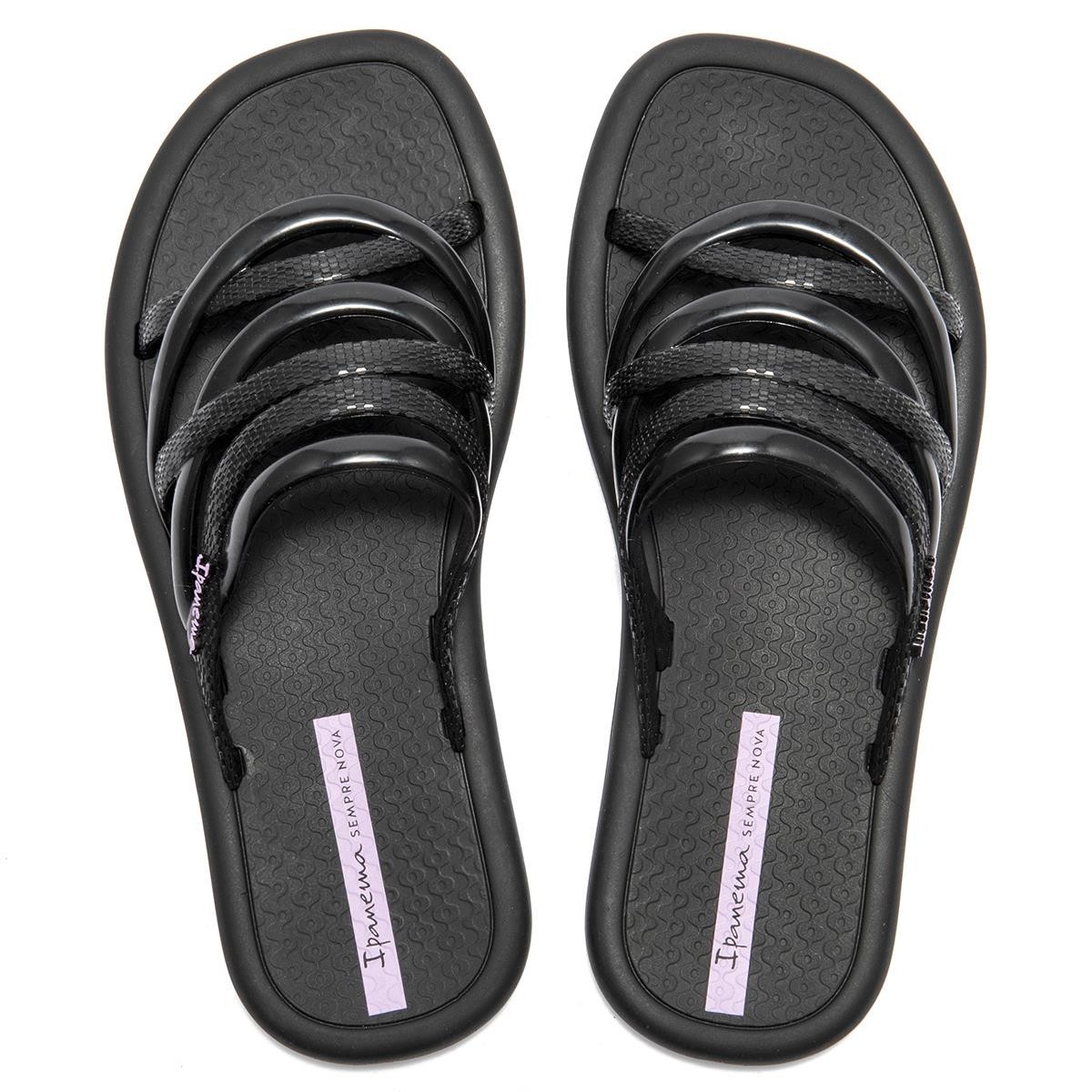 Kadın Terlik 83606 Ipanema MEU SOL SLIDE FEM DD0090 Black-Lilac