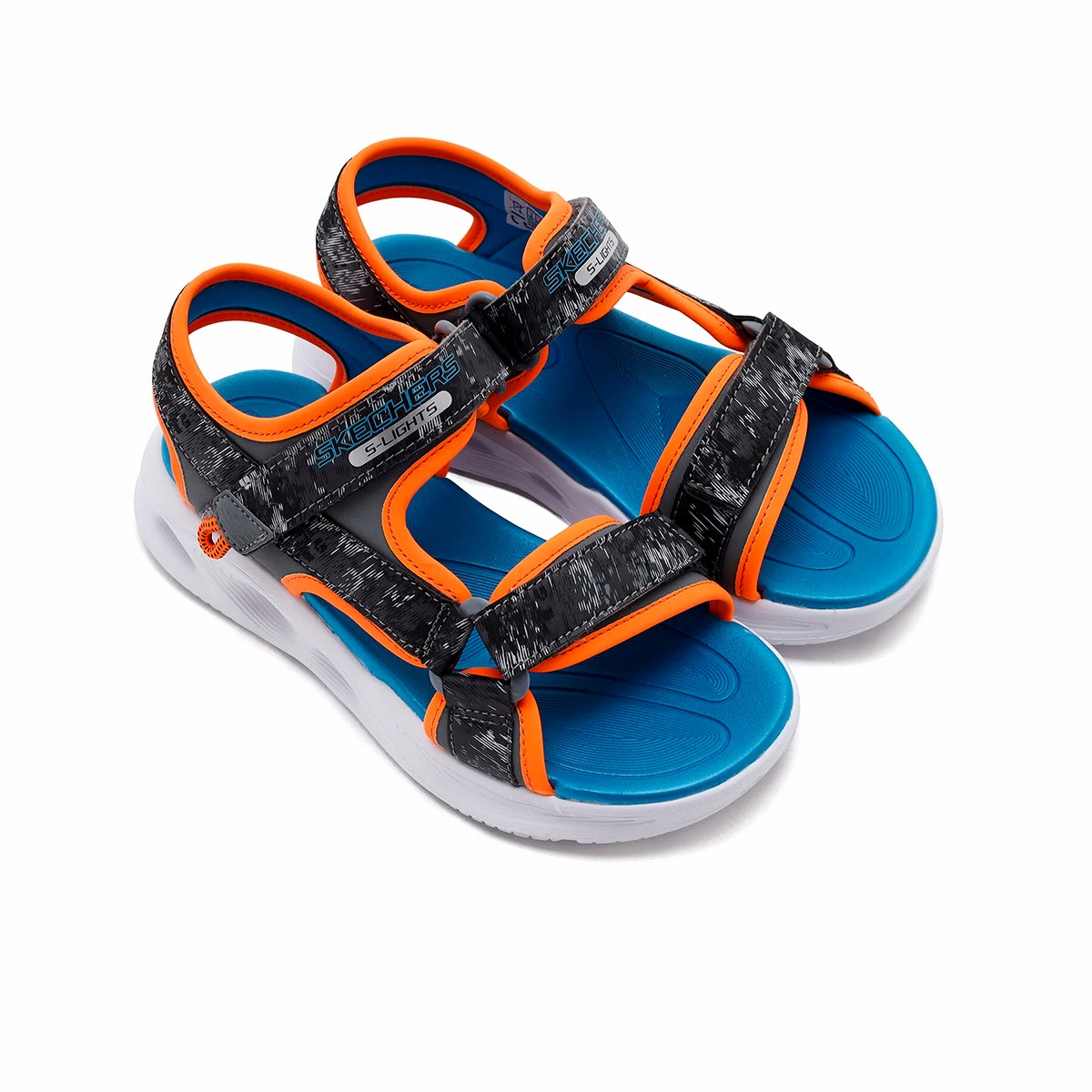 401672L CCOR Skechers SOLA GLOW SANDAL Grey/Orange