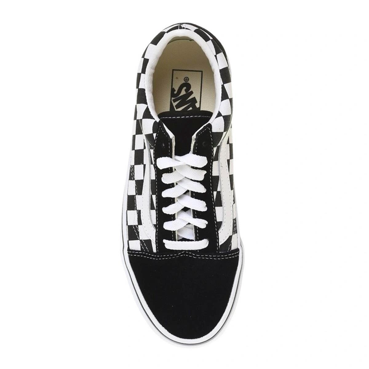 Kadın Espadril - Keten VN0A3B3UHRK1 UA VANS Old Skool Platform (CHECKERBOARD) BLK-TR WHT