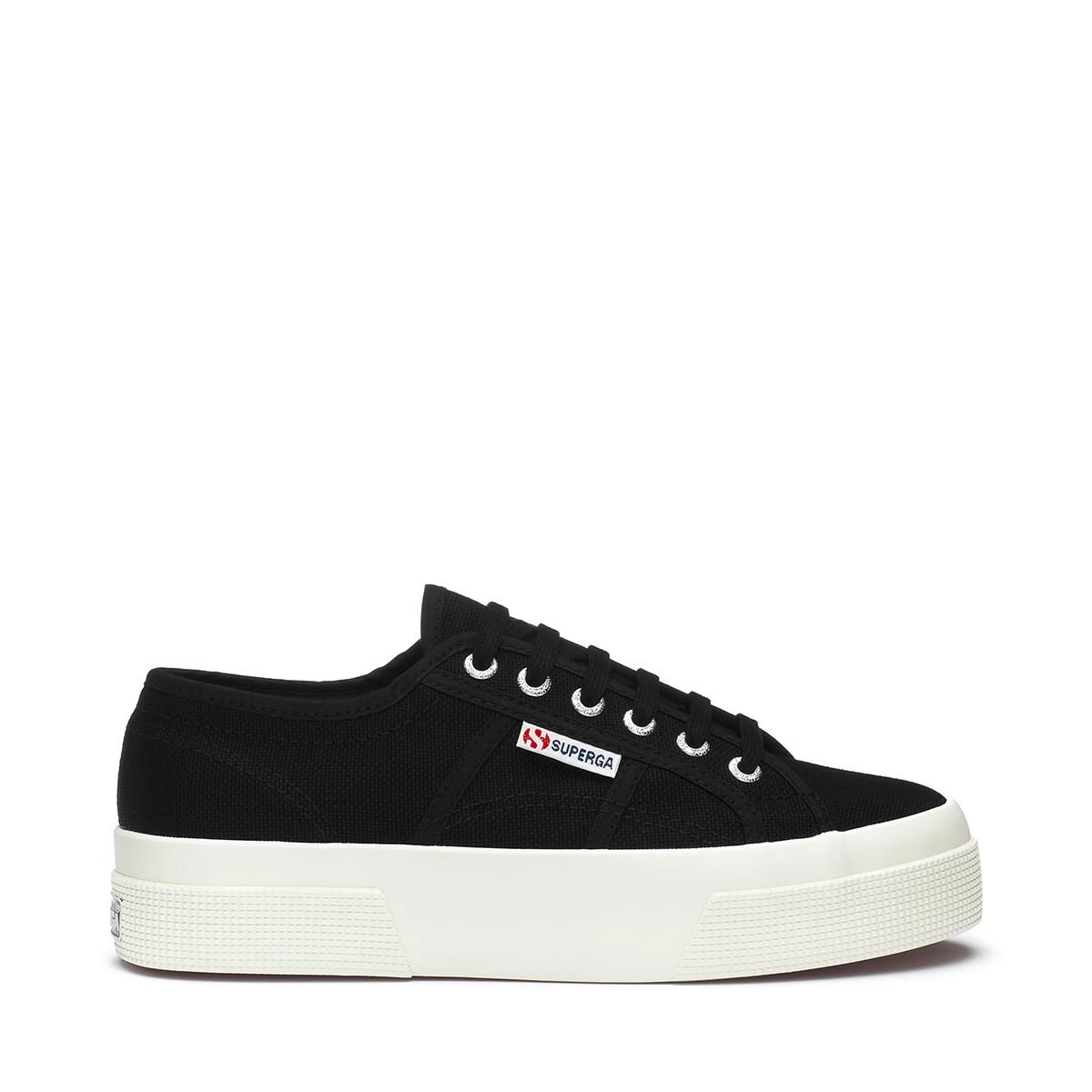 S21384W Superga 2740 PLATFORM Black-F Avorio-ADK-SP