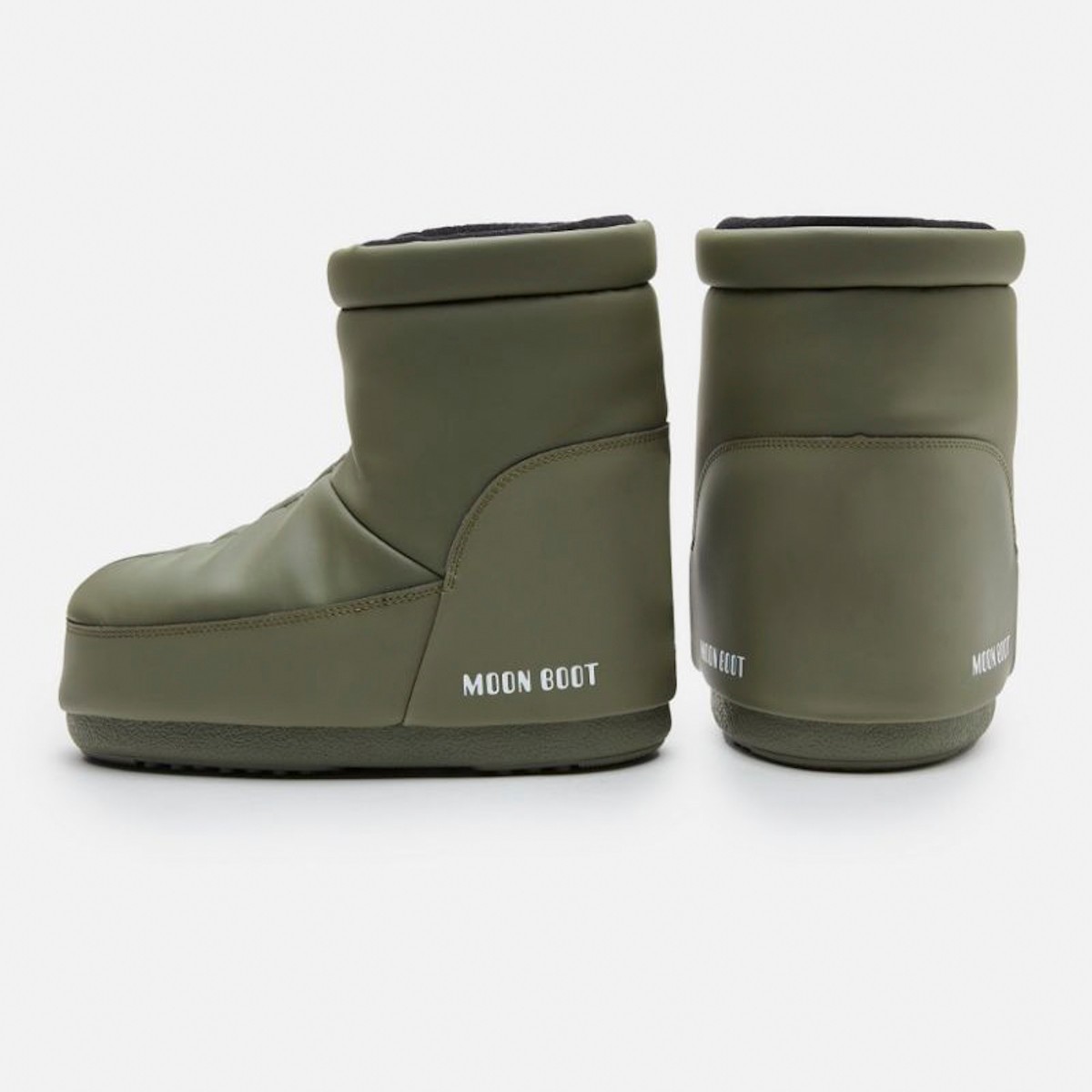 80D1409410-M006 Moon Boot Icon Low Nolace Rubber Khaki