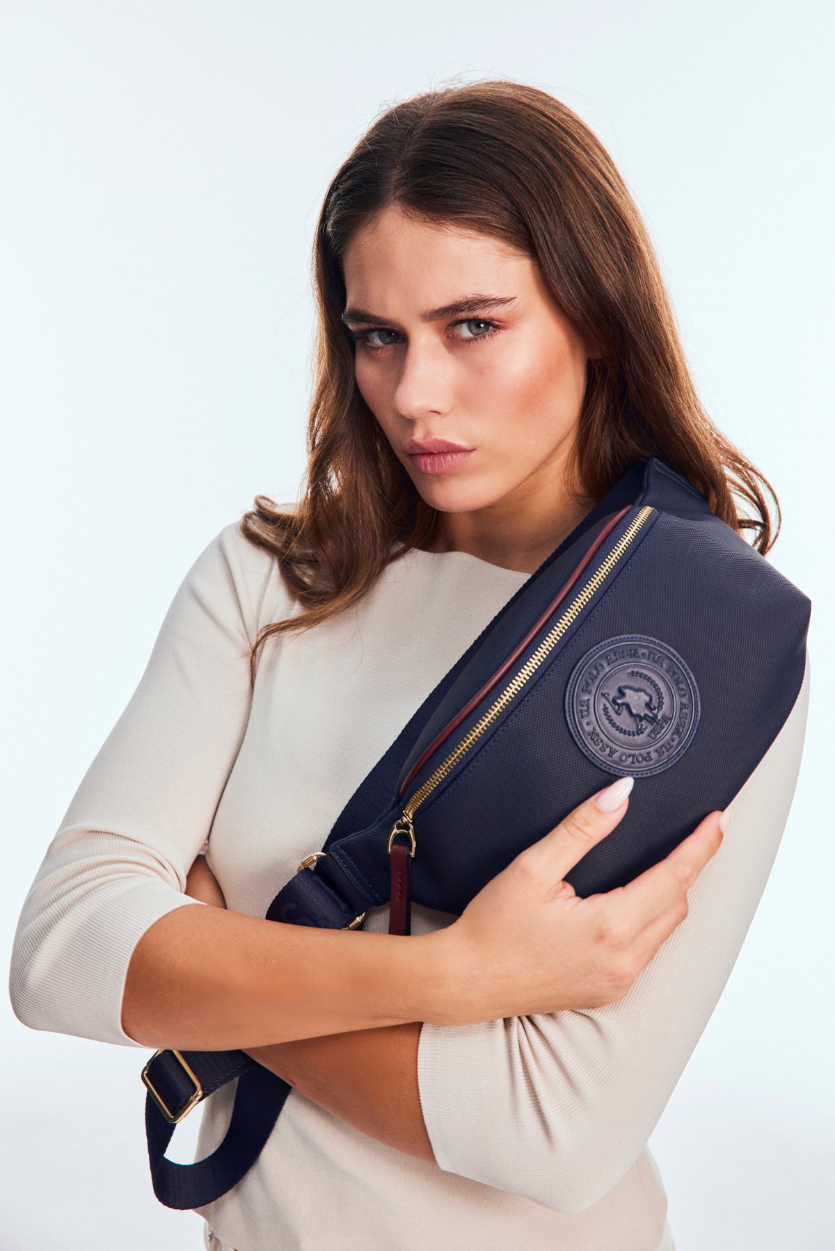 Kadın Omuz Çantası US24741  U.S. POLO ASSN. USPA LADIES BAG 01330 Navy Burgundy(Lacivert-bordo(