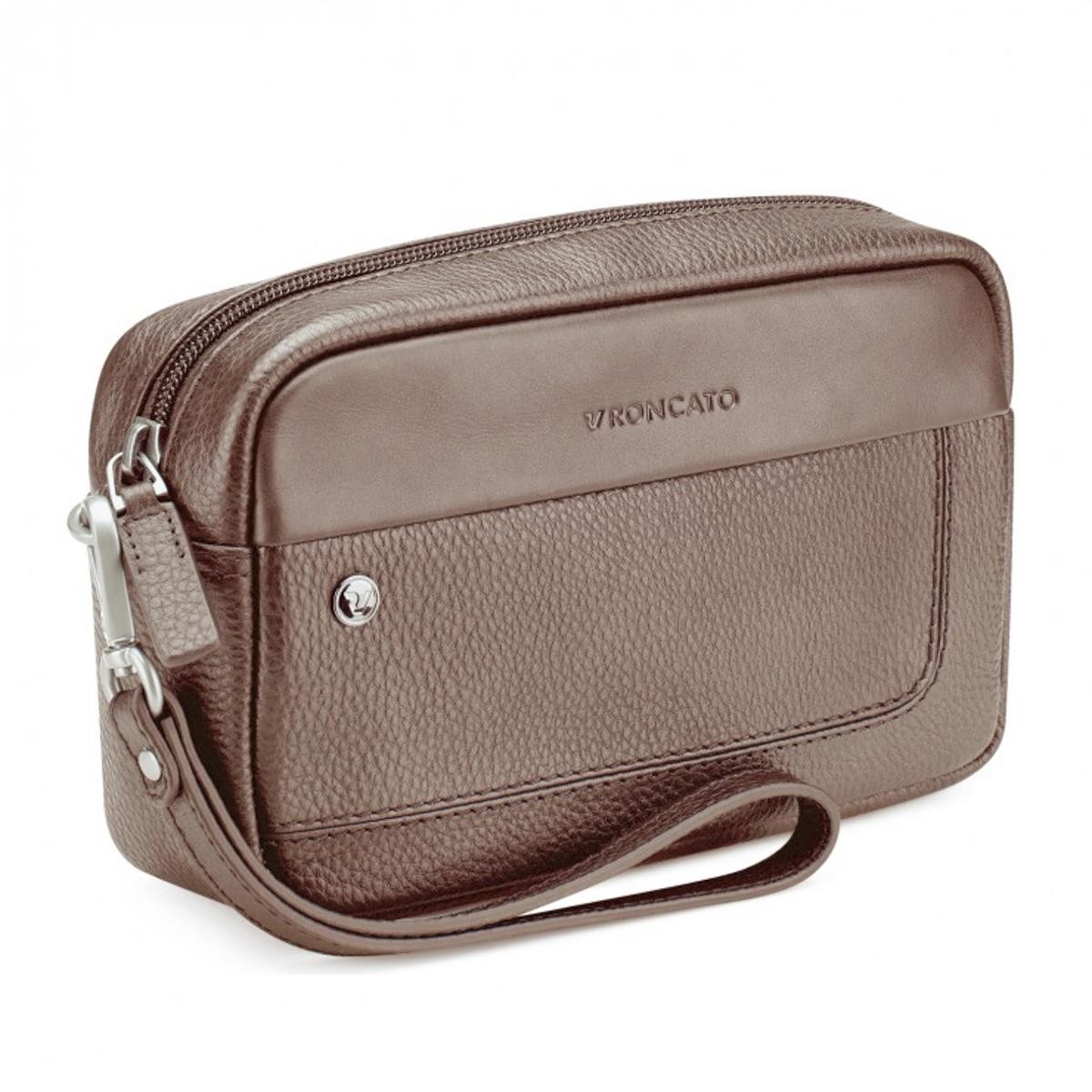 Erkek El Çantası 41242144 Roncato POCHETTE 1 COMP. ALASKA MOGANO