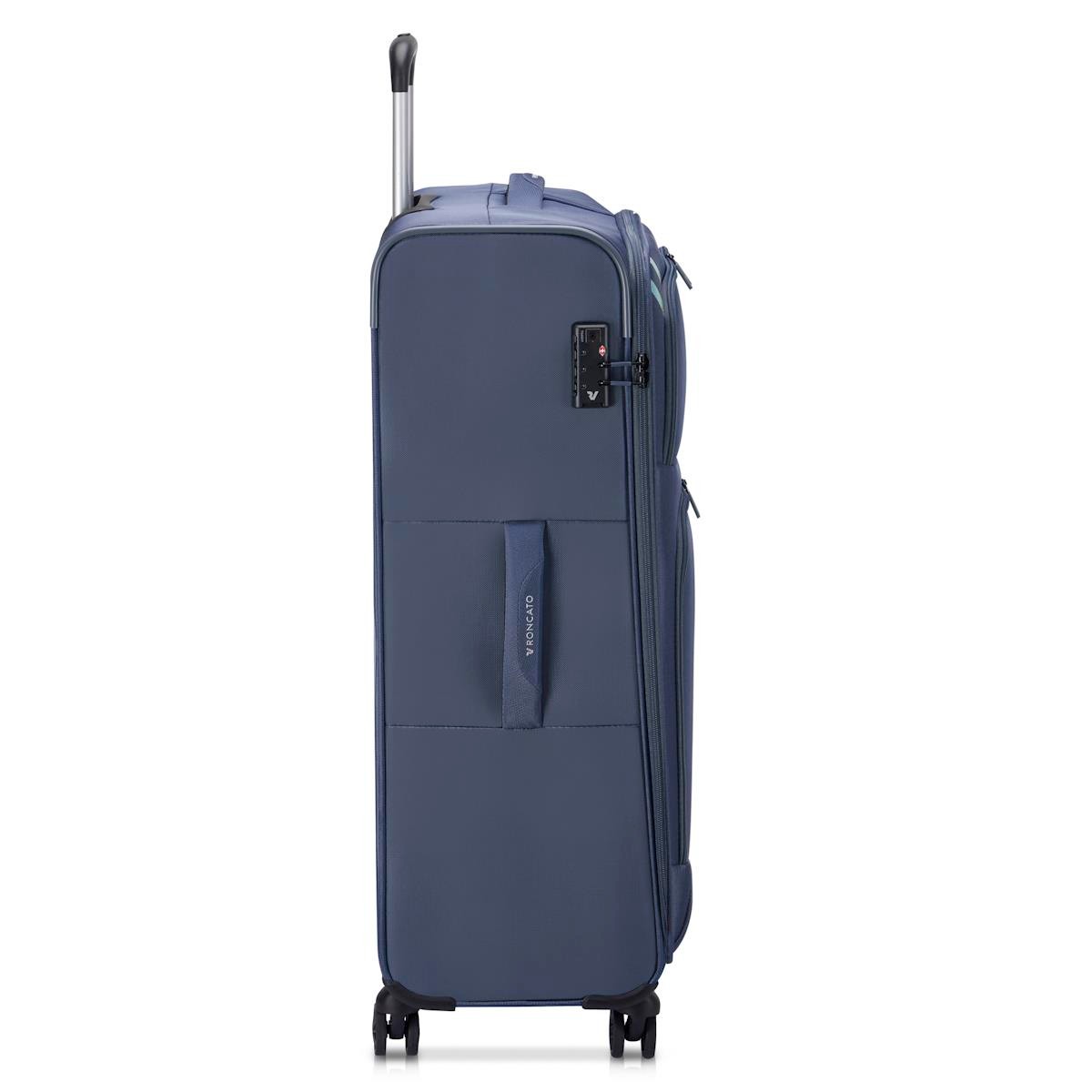 Unisex Valiz 41306123 Roncato Twin Trolley Grande 4R Blu notte