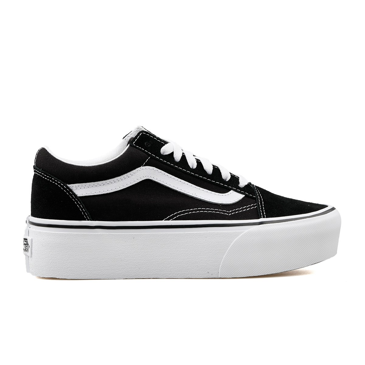 Kadın Keten VN0A7Q5M6BT1 Vans UA Old Skool Stackform Black-True White