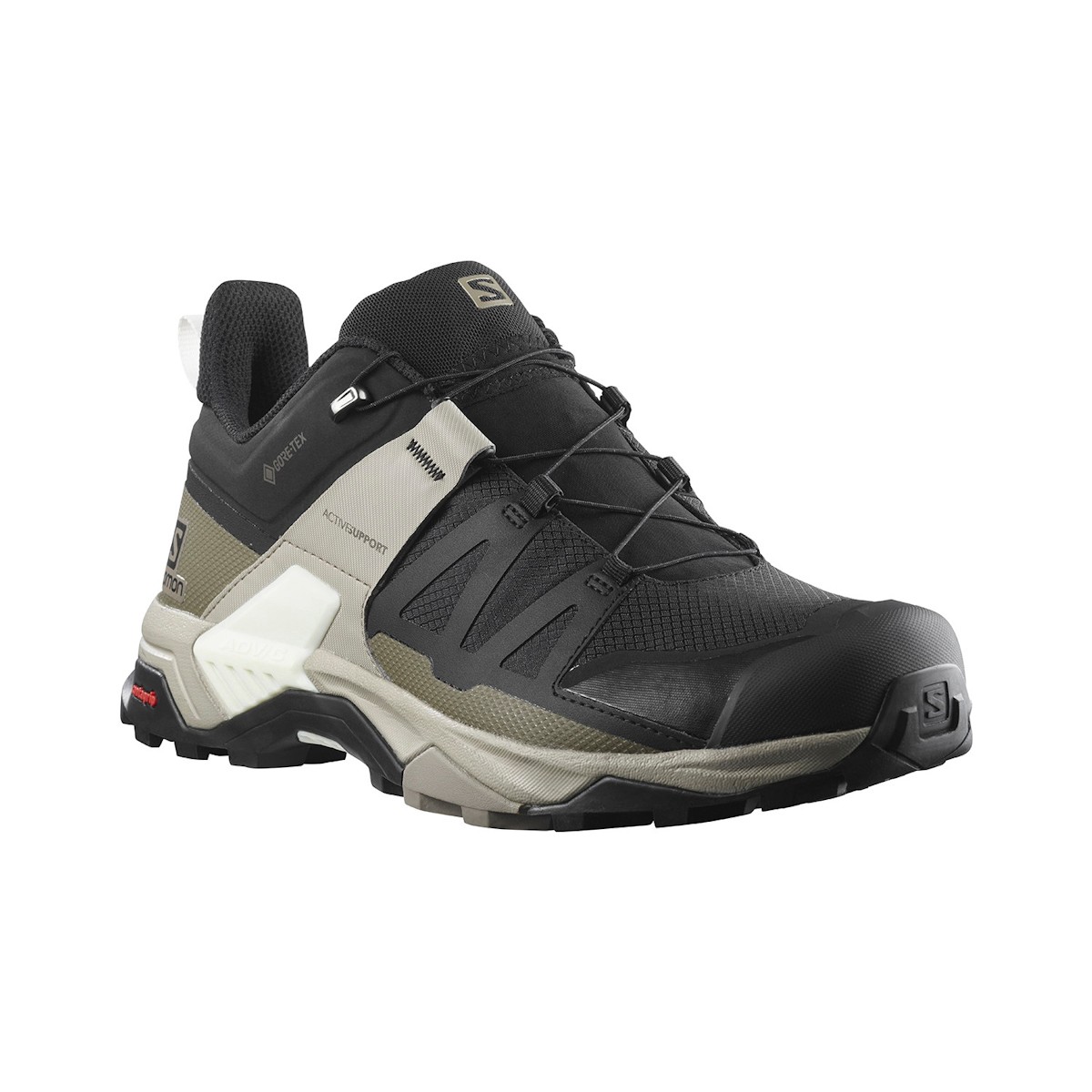 L41288100 SALOMON X ULTRA 4 GTX Black/Vintage Kaki/Vanilla Ice