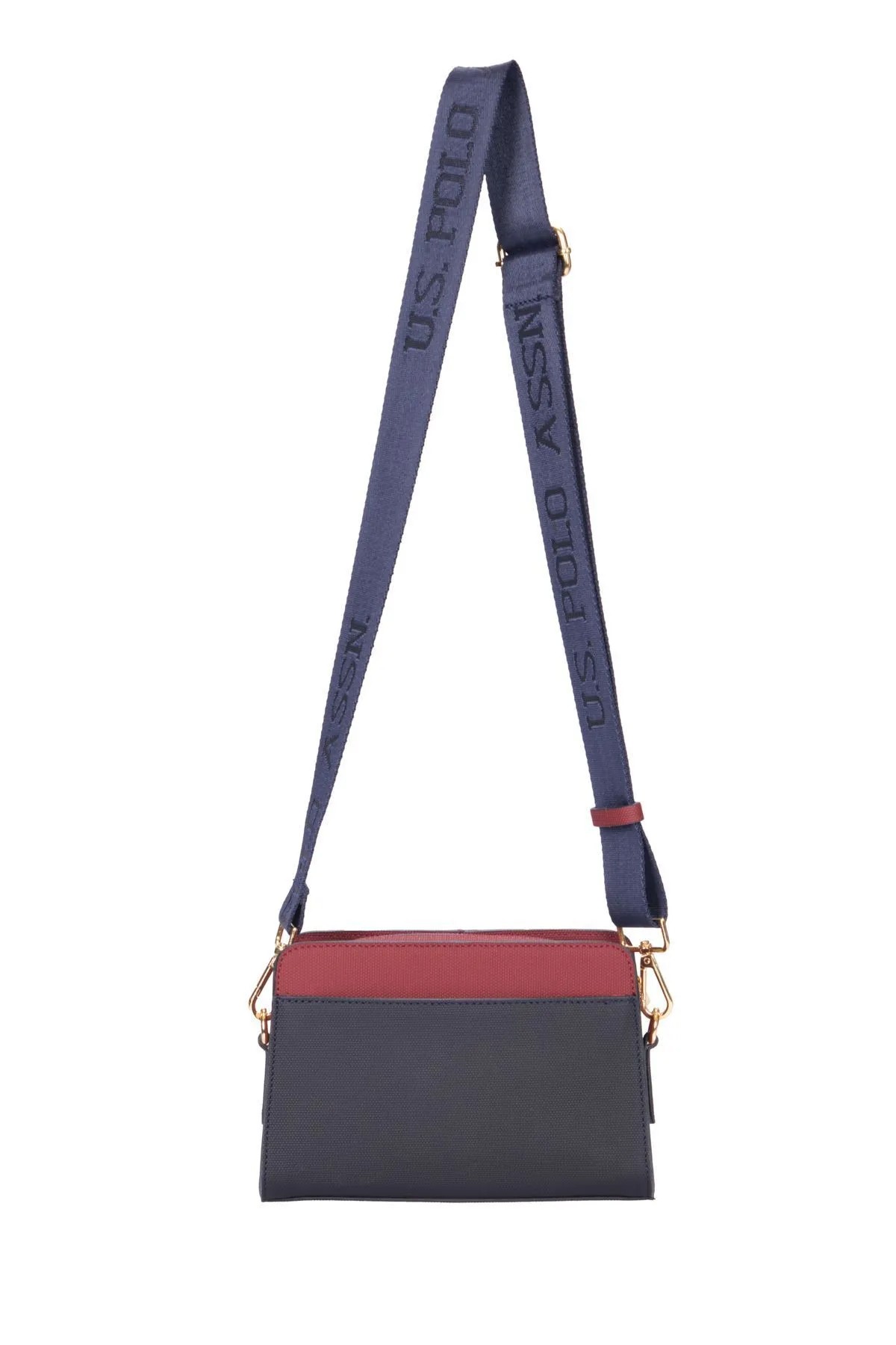 US24713 U.S. POLO ASSN. USPA LADIES BAG NAVY-BURGUNDY